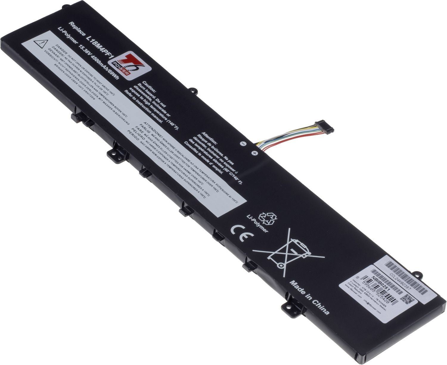T6 Power pre Lenovo Yoga C940-15IRH, Yoga 9-15IMH5, 4500 mAh, 69 Wh, 4-článková, Li-Pol