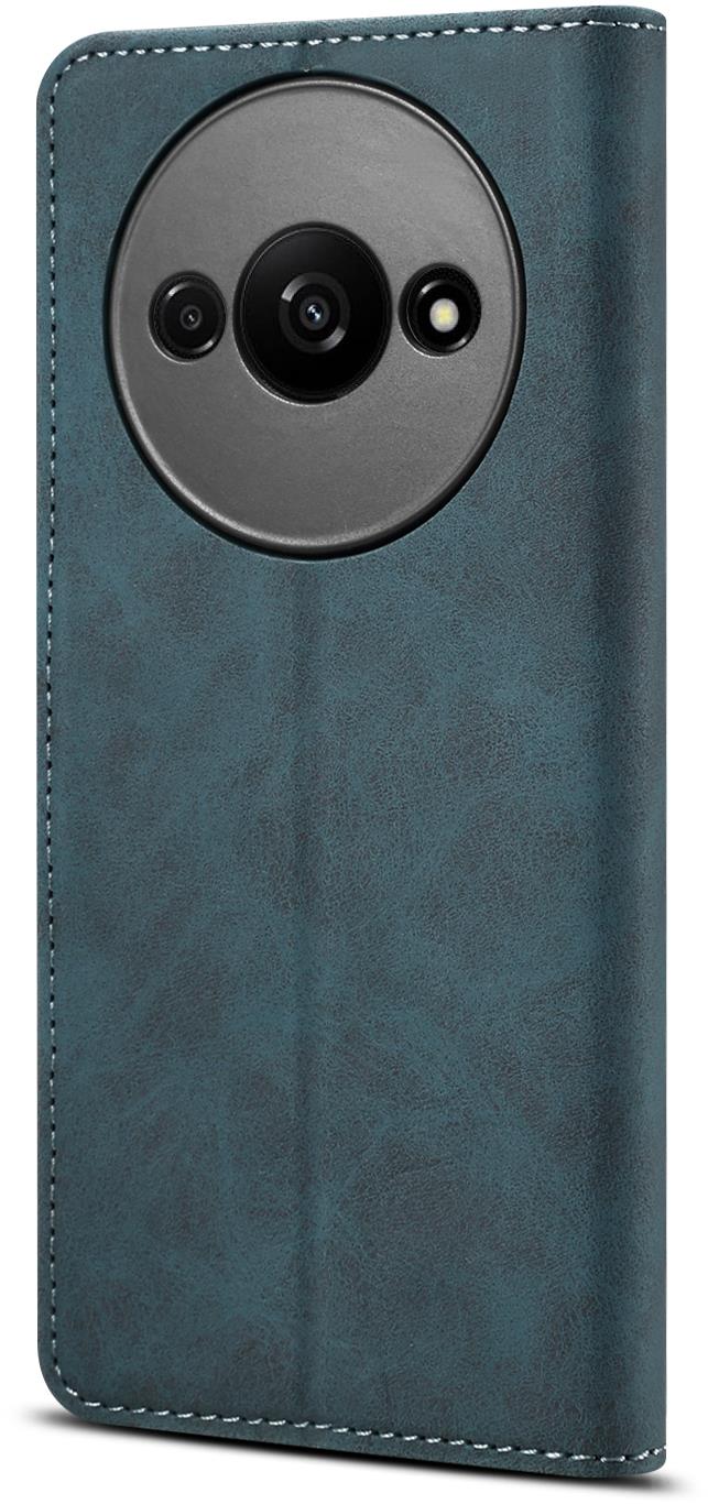 Lenuo Leather flipové puzdro na Xiaomi Redmi A3, modrá