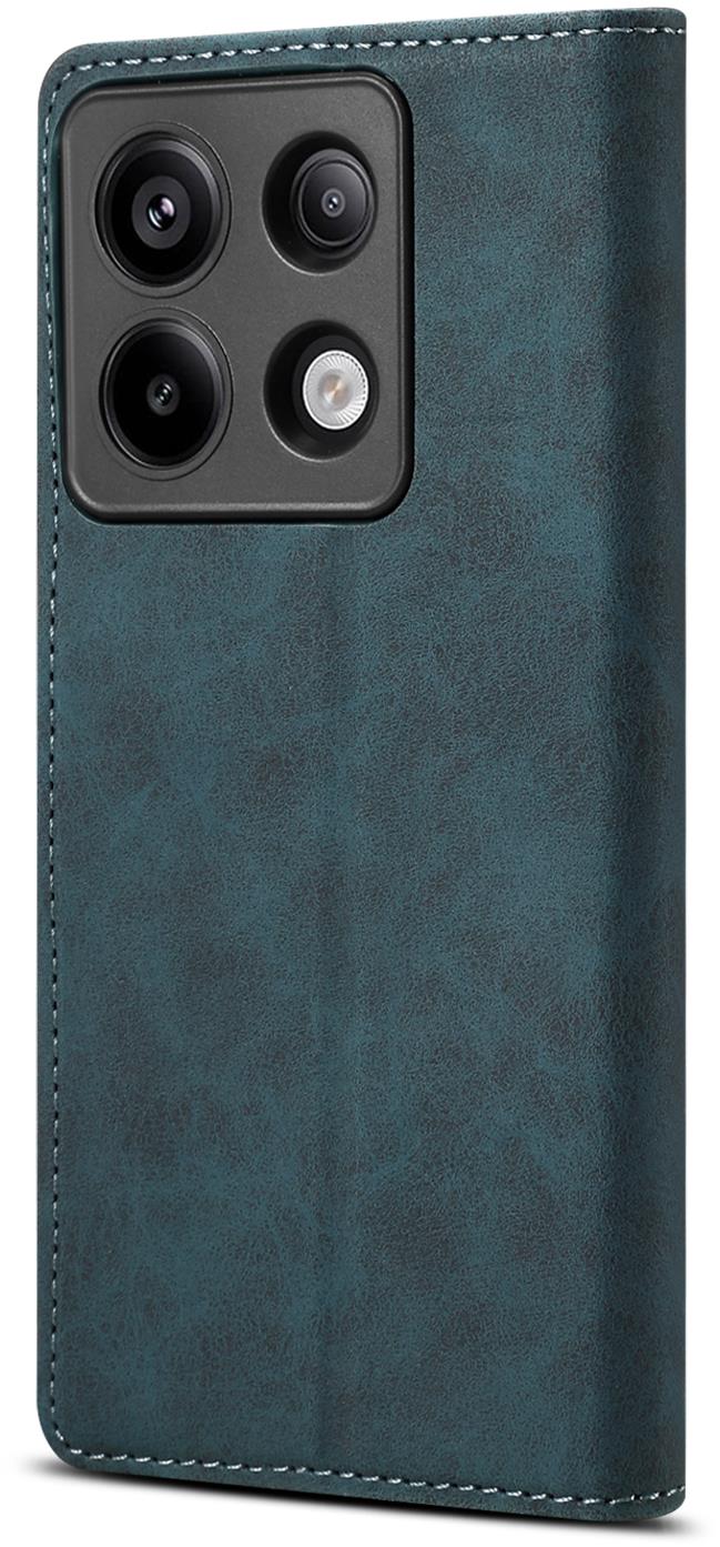 Lenuo Leather flipové puzdro na Xiaomi Redmi Note 13 Pro 5G, modrá