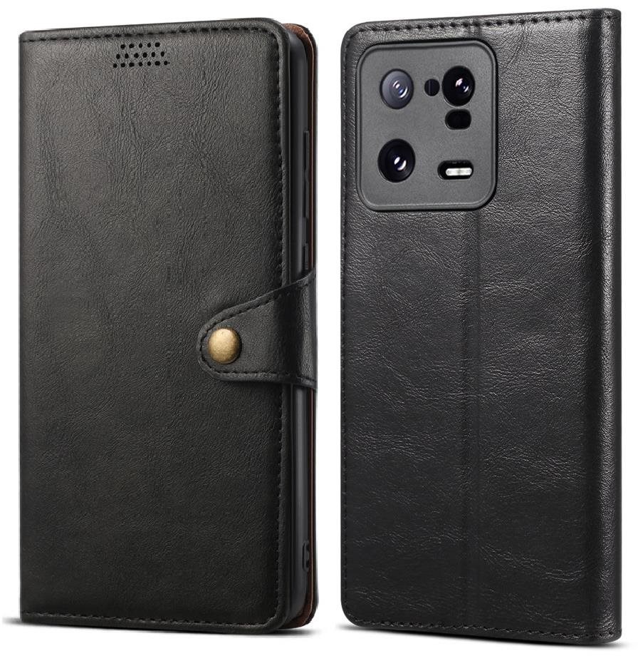 Lenuo Leather flipové puzdro na Xiaomi 13 Pro, čierne