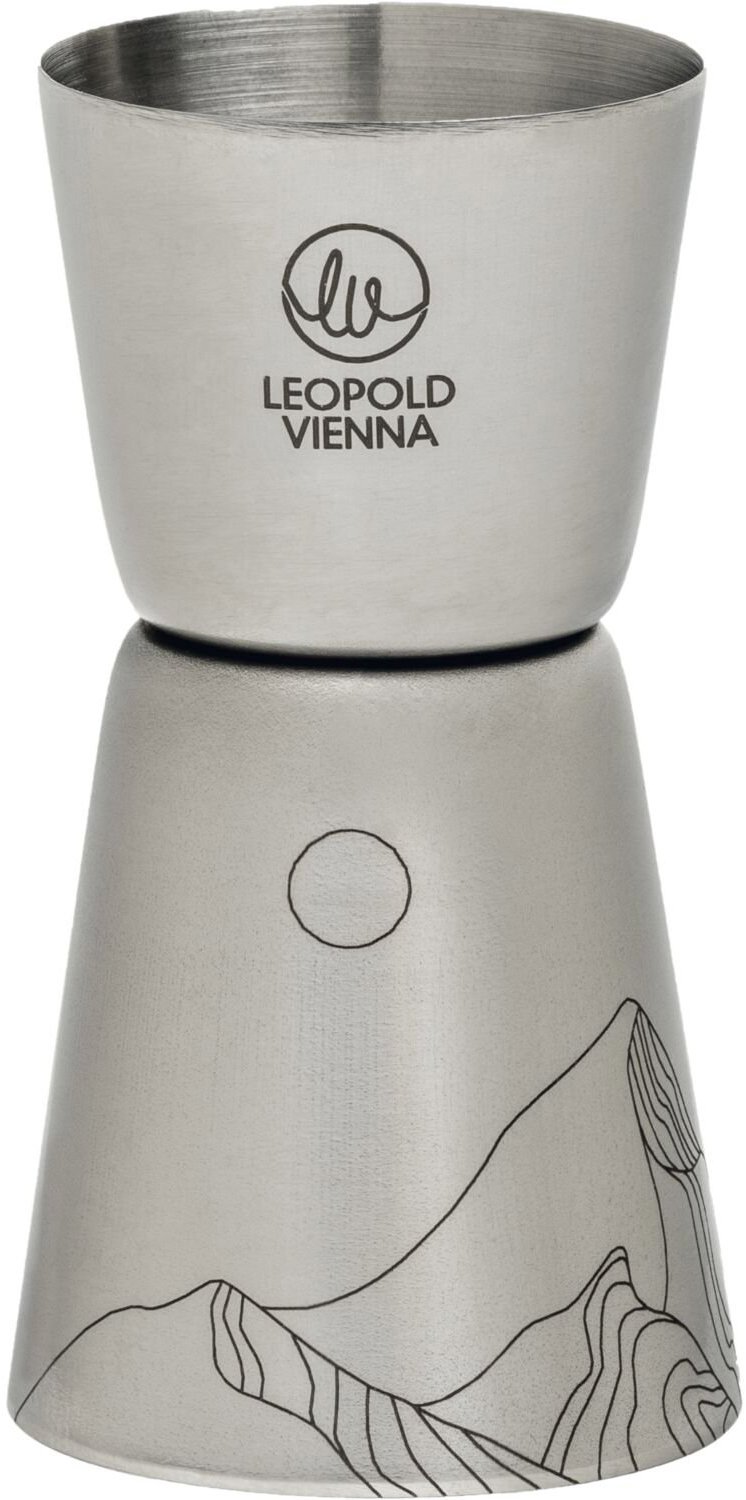 LEOPOLD VIENNA Mountains Jigger odmerka na koktaily, antikorová, výška 84 mm, priemer 44 mm