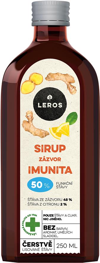 Leros Sirup Zázvor Imunita 250 ml