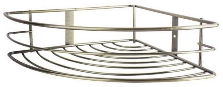 DuraHome Drôtená polička rohová, zlatý antik, 30,5 × 22,3 × 7,1 cm