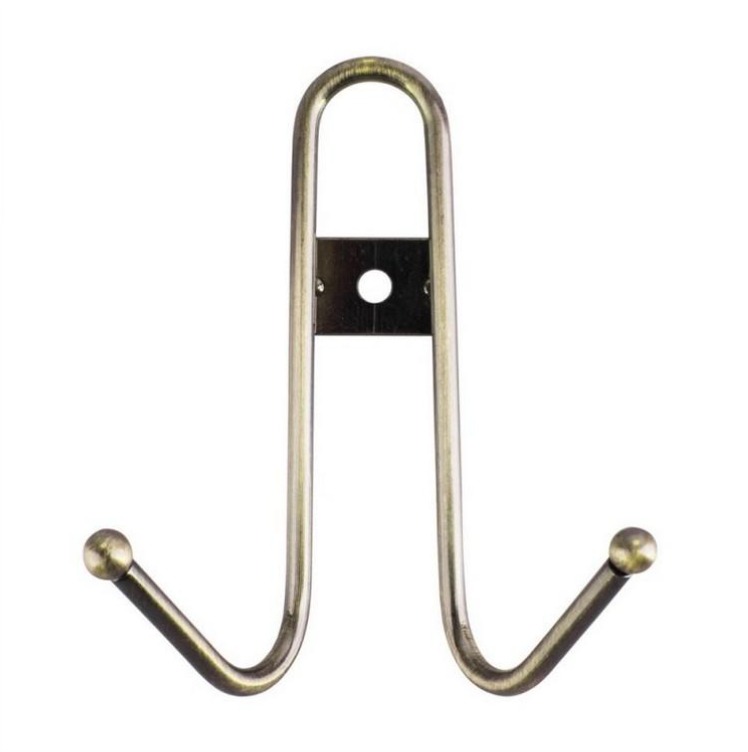 DuraHome Nástenný háčik, zlatý antik, 9,2 × 7,4 × 4 cm