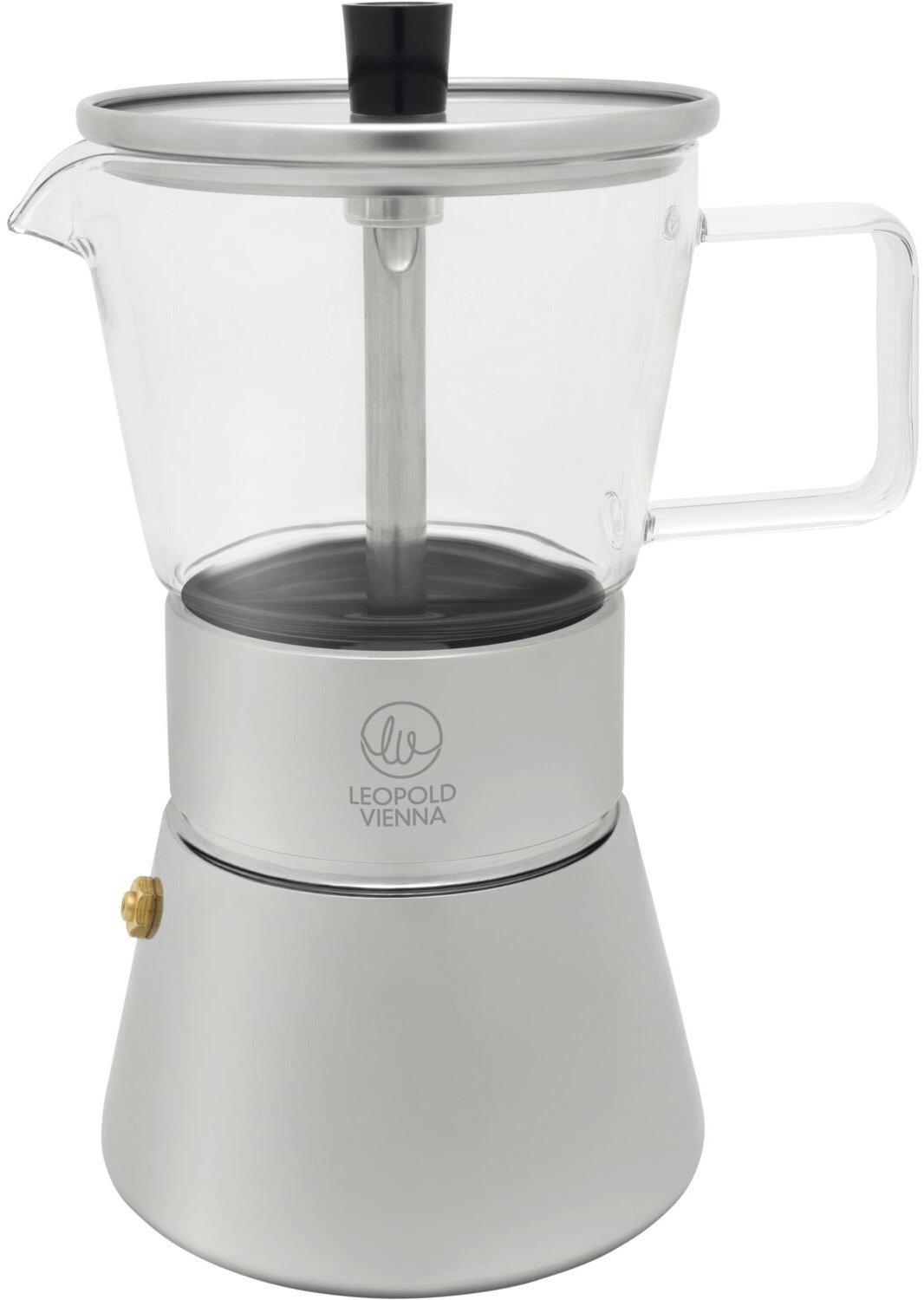 LEOPOLD VIENNA Otto, sklo/antikoro, 4 šálky, výška 24 cm, dĺžka 18 cm