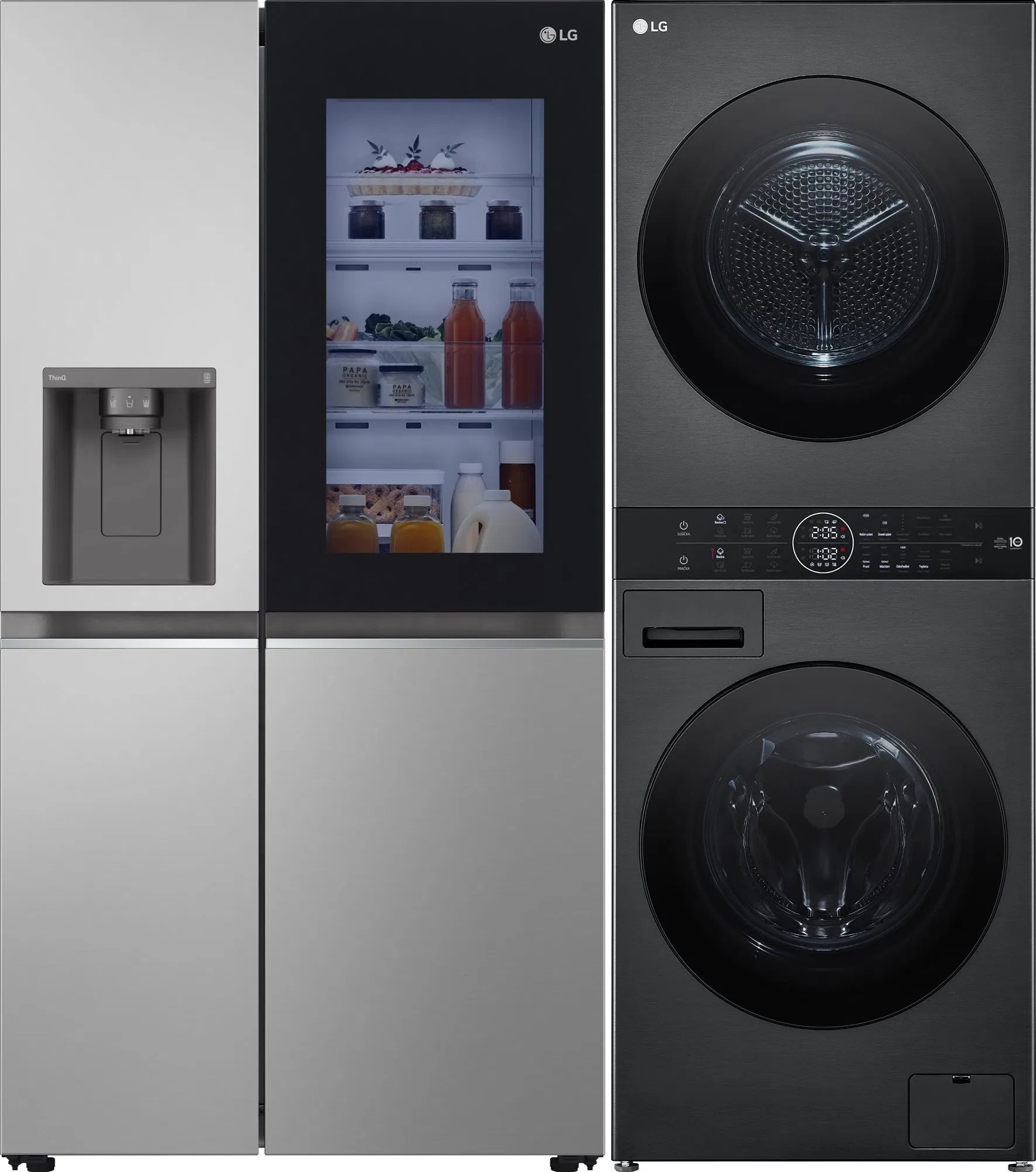 LG GSGV80PYLD + LG WashTower WT1210BBF