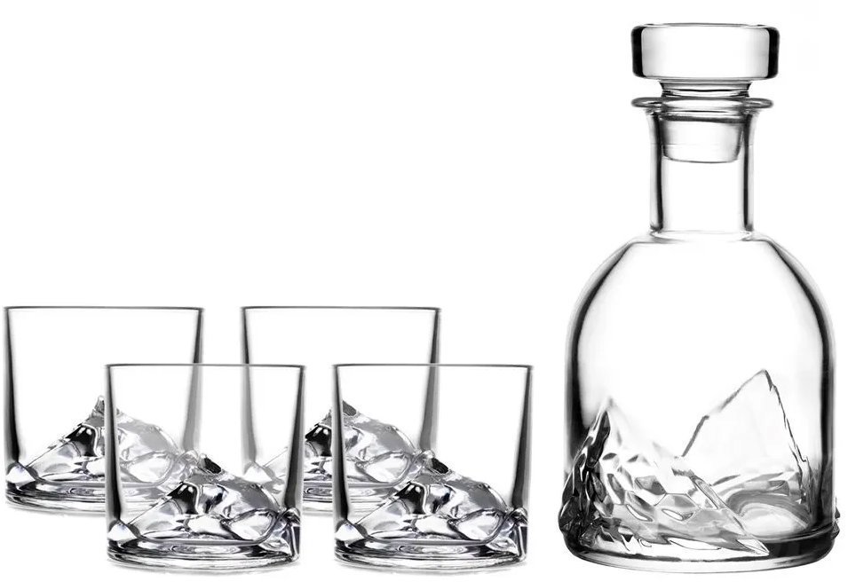 LIITON Sada pohárov 270 ml a karafy 1 l na whisky 5 ks EVEREST