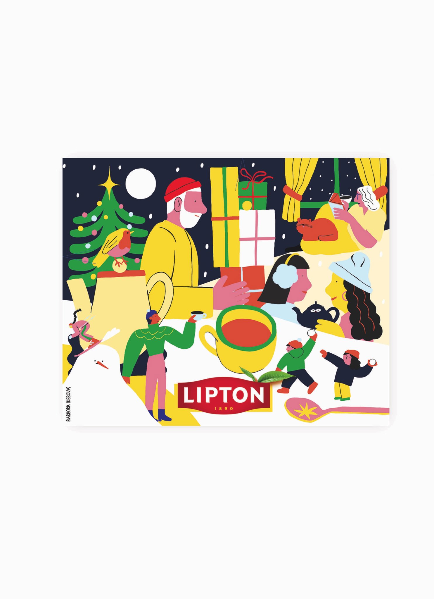 Lipton Vianočný výber ovocných čajov 20 vreciek, darčeková škatuľka