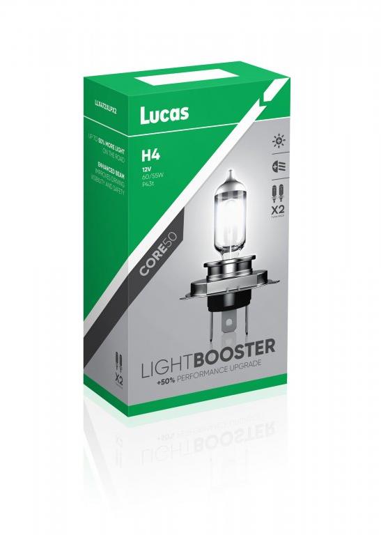 Lucas LightBooster H4 12 V 60/55 W + 50 % sada 2 ks
