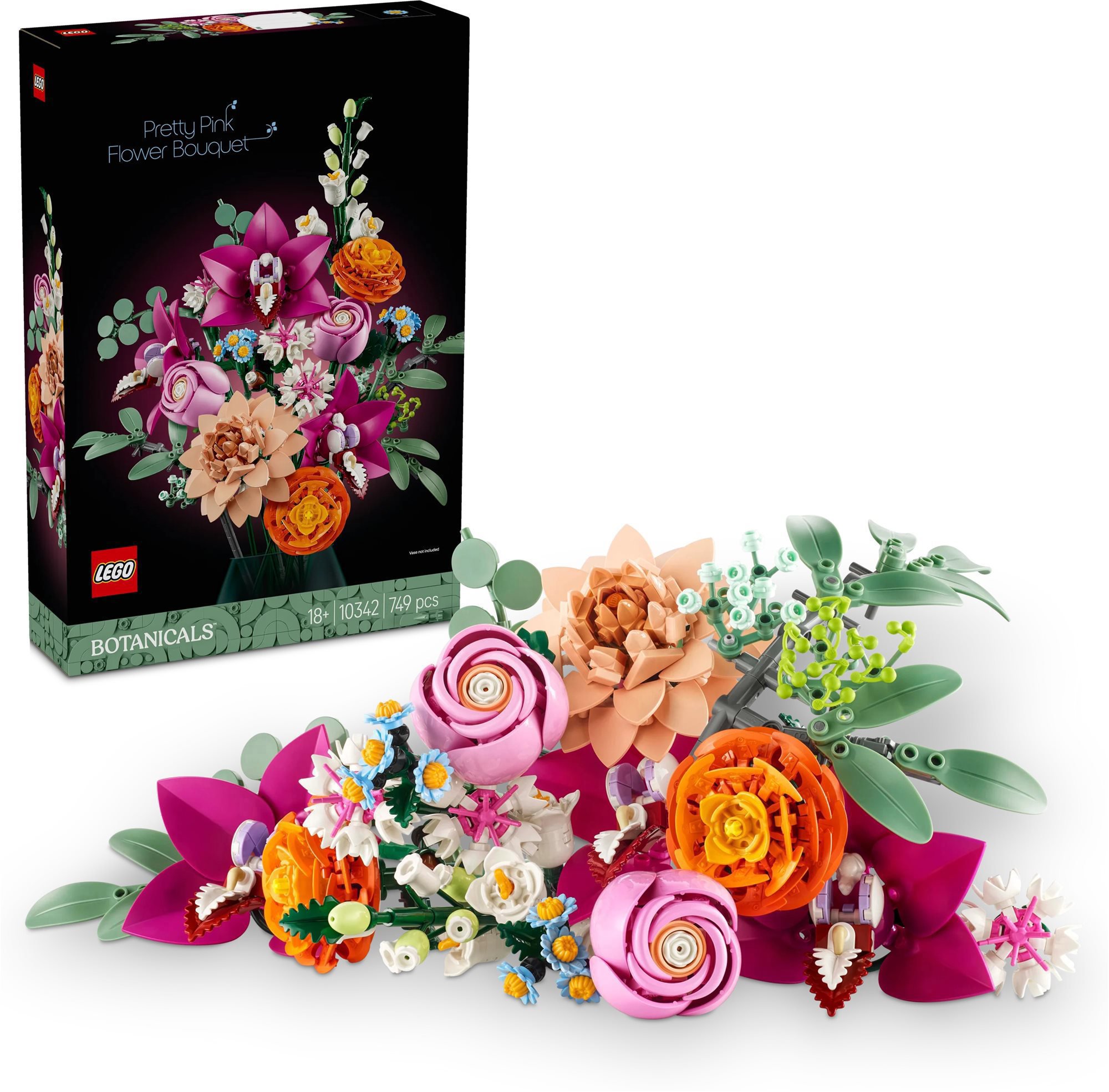 LEGO® Botanicals 10342 Krásna kytica rúžových kvetov
