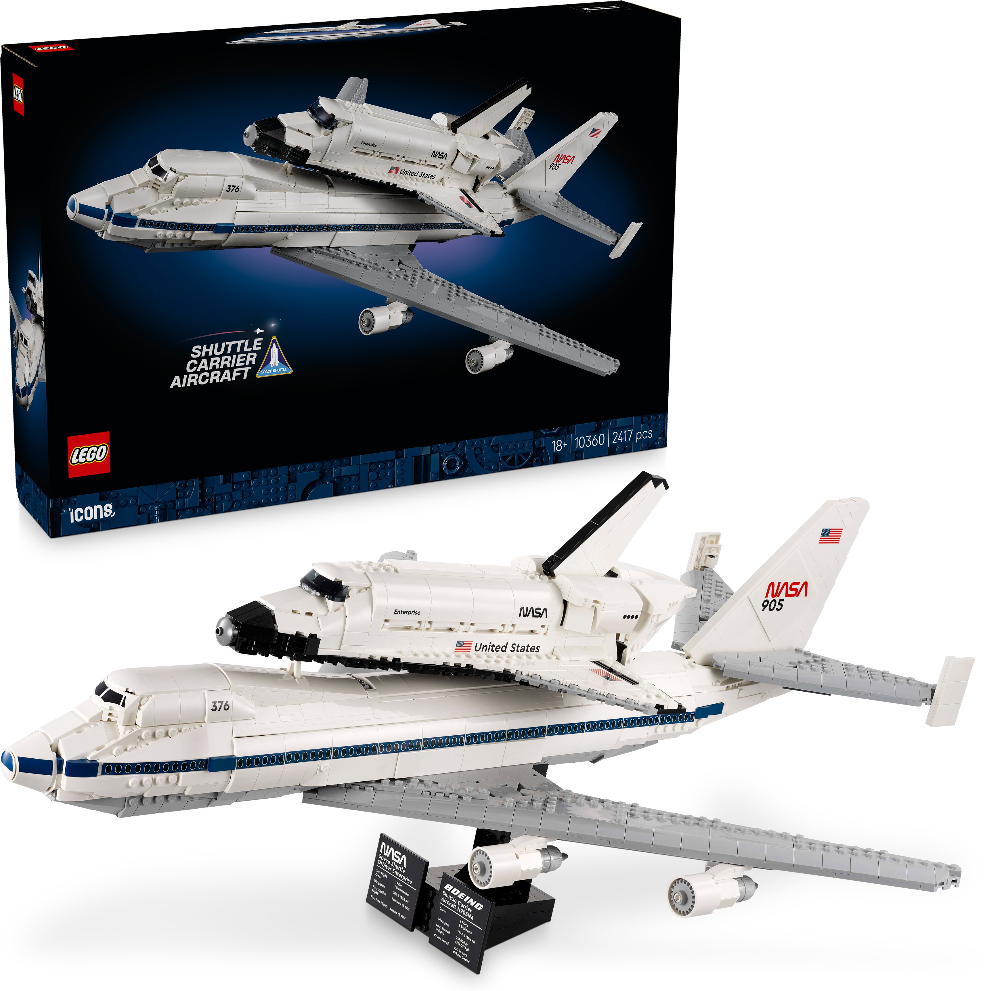 LEGO® Icons 10360 Lietadlo na prepravu raketoplánu