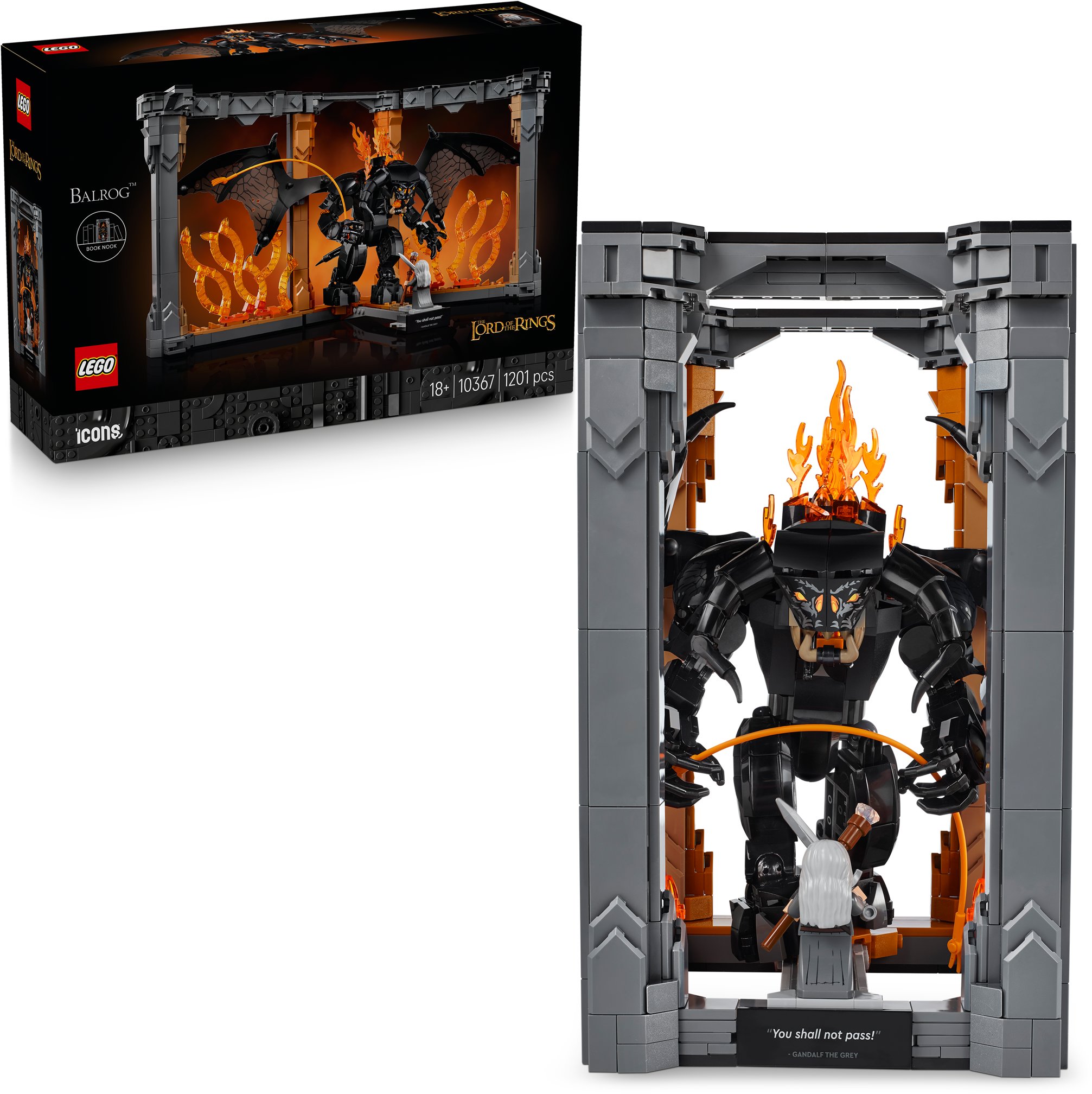 LEGO® Icons 10367 Knižná zarážka: Pán prsteňov – Balrog™