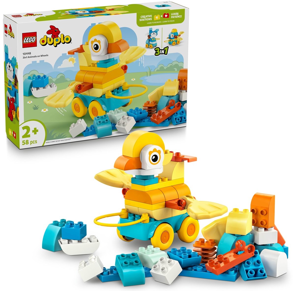 LEGO® DUPLO® 10448 3 v 1: Zvieratká na kolieskach
