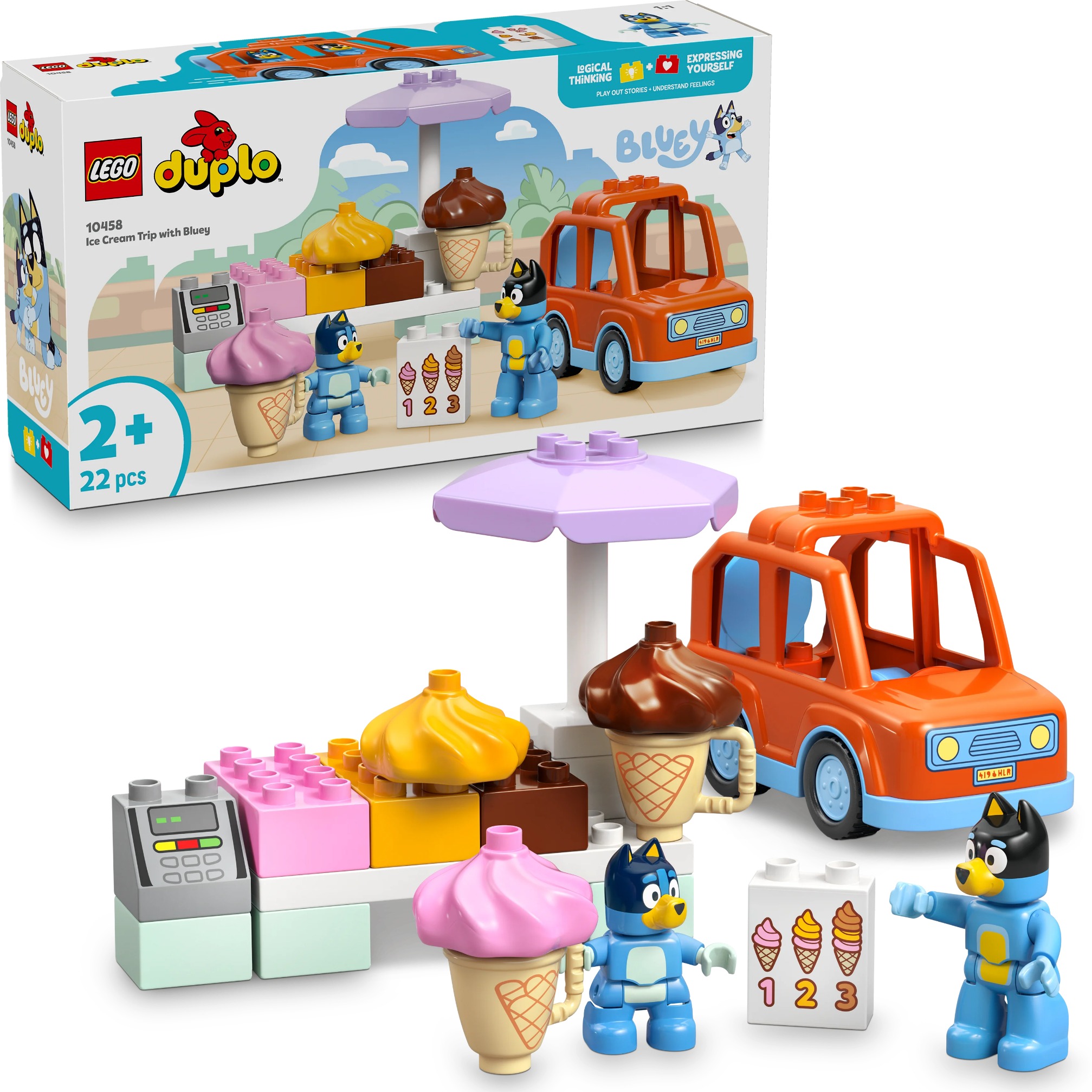 LEGO® DUPLO® Bluey 10458 Bluey a výlet na zmrzlinu
