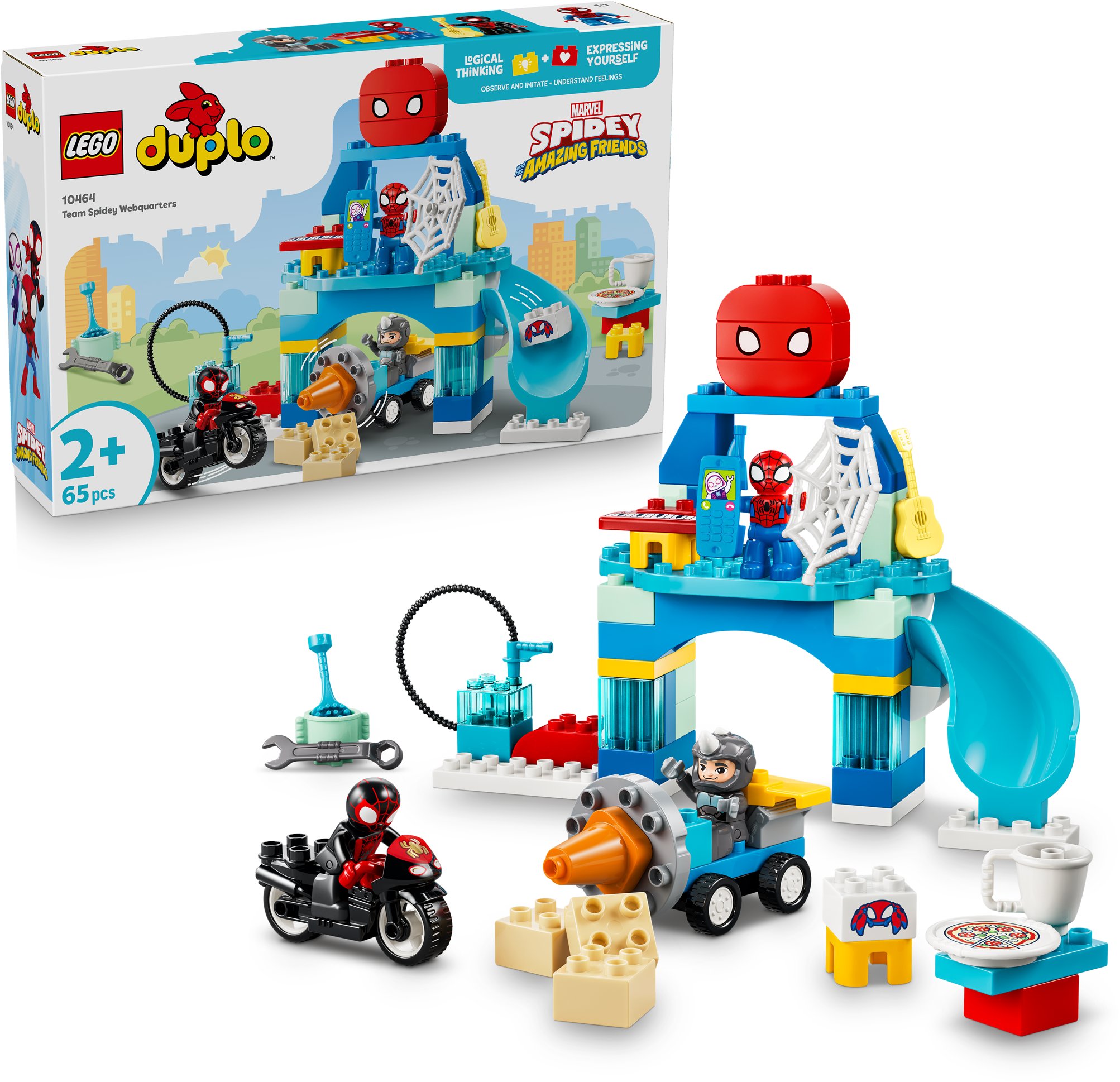 LEGO® DUPLO® | Marvel 10464 Spideyho tím a pavúčia základňa