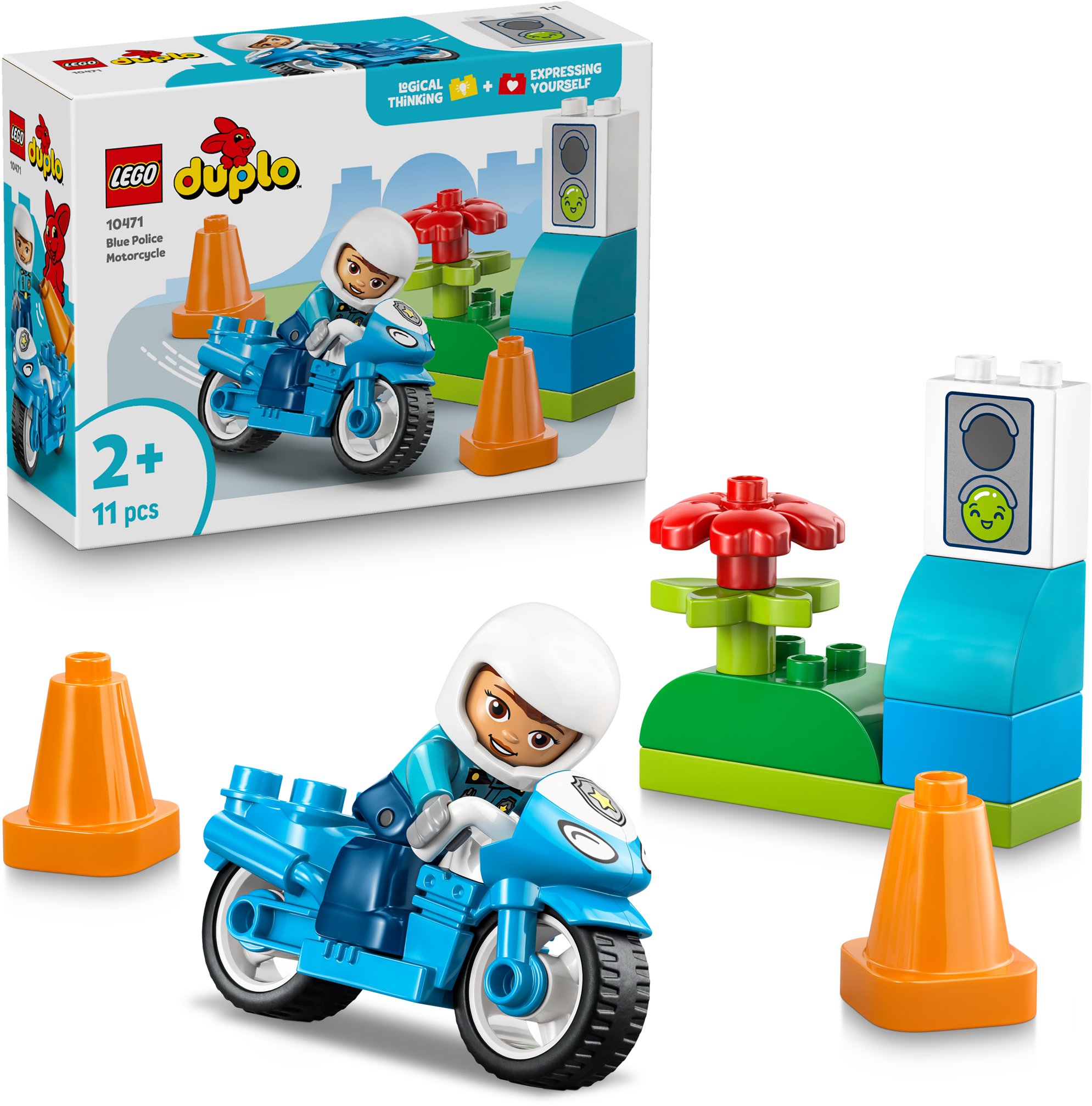 LEGO® DUPLO® Town 10471 Modrá policajná motorka