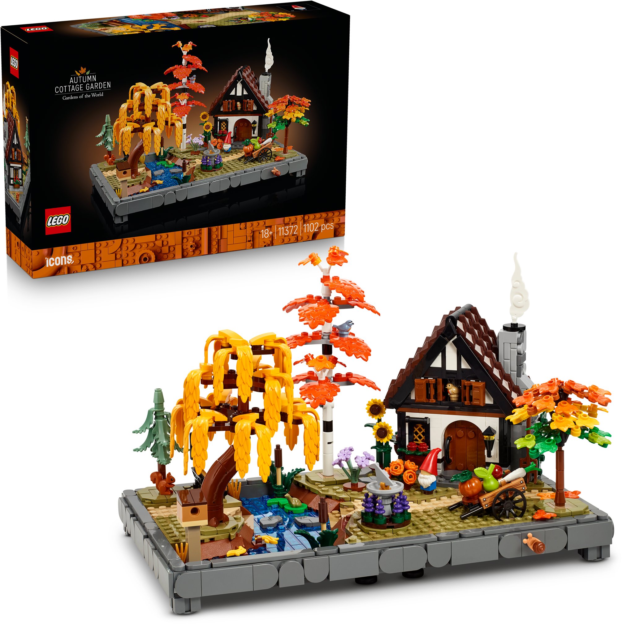 LEGO® Icons 11372 Chata a jesenná záhrada