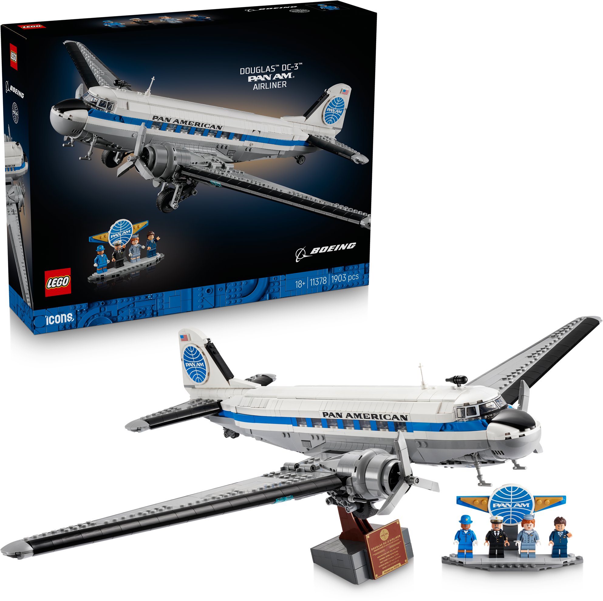 LEGO® Icons 11378 Dopravné lietadlo Douglas™ DC-3™ PAN AM®