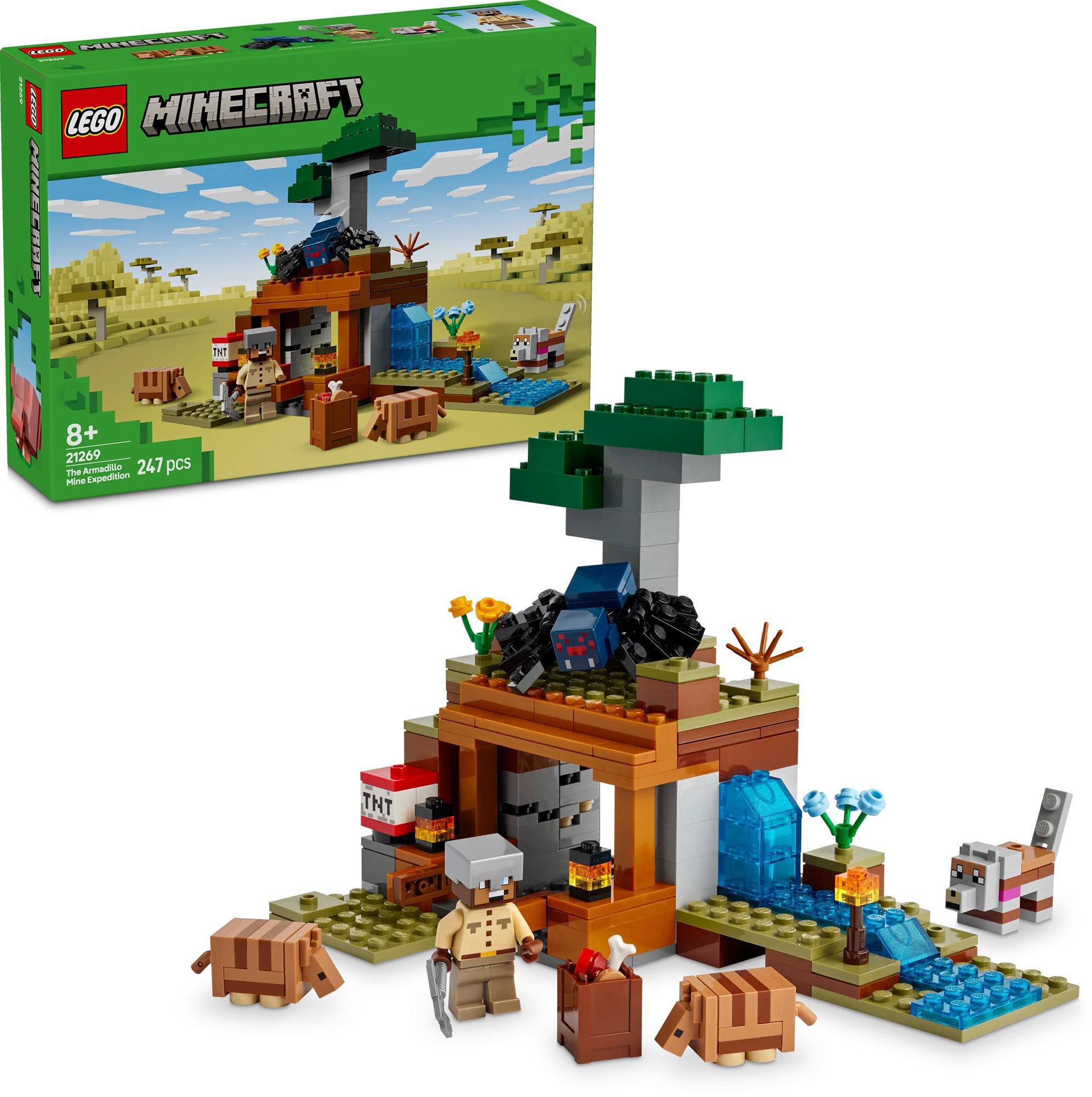 LEGO® Minecraft® 21269 Výprava do bane a pásovec