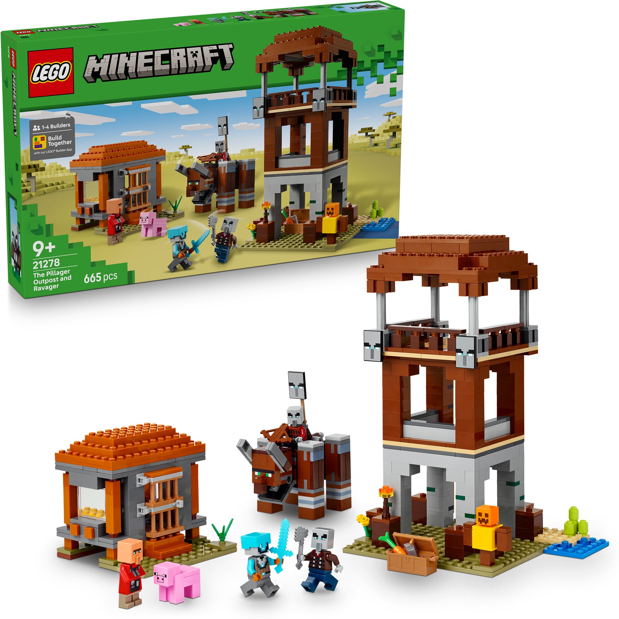 LEGO® Minecraft® 21278 Základňa plieniteľov a Ničiteľ