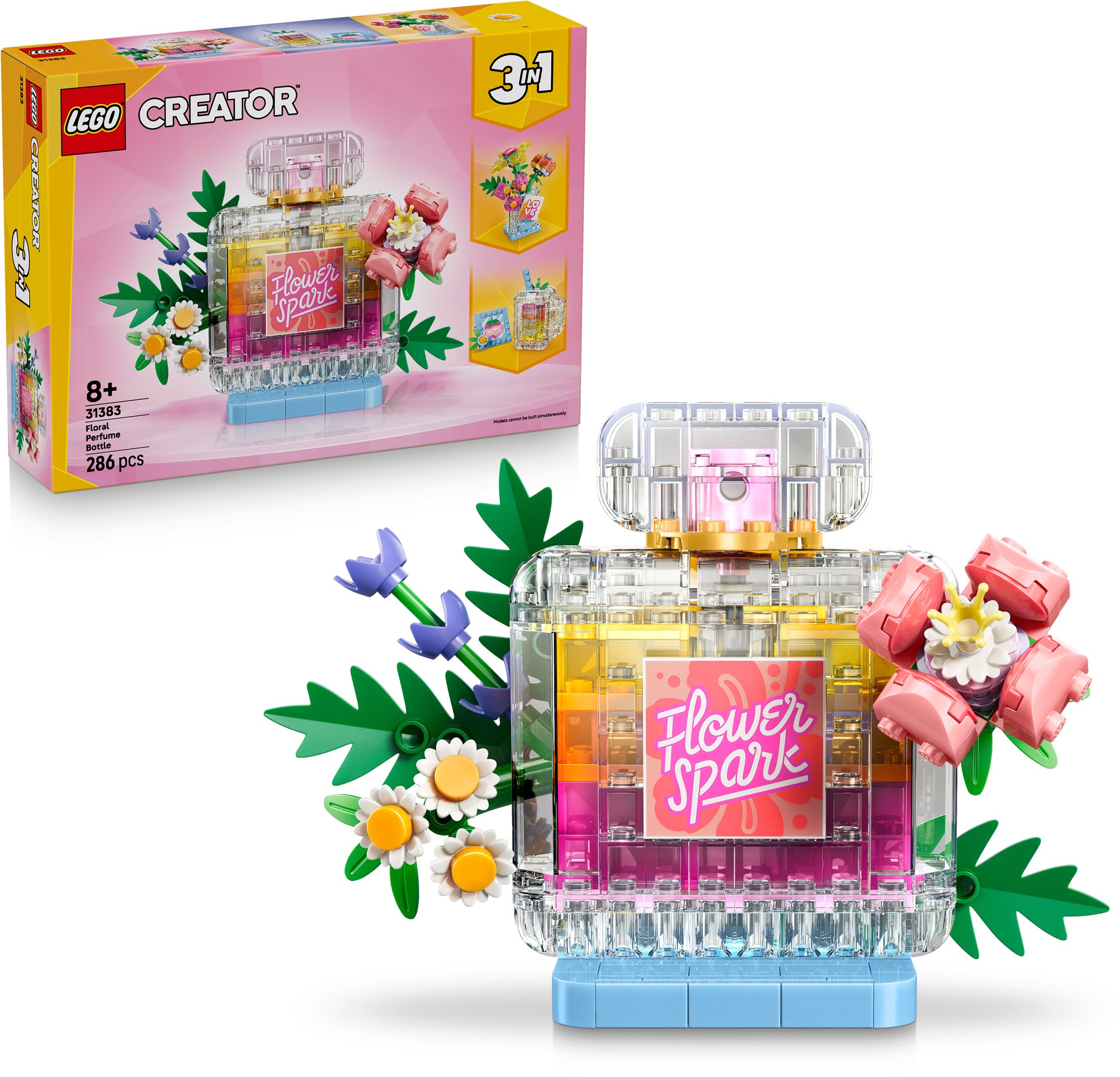 LEGO® Creator 3 v 1 31383 Flakón na parfum zdobený kvetmi