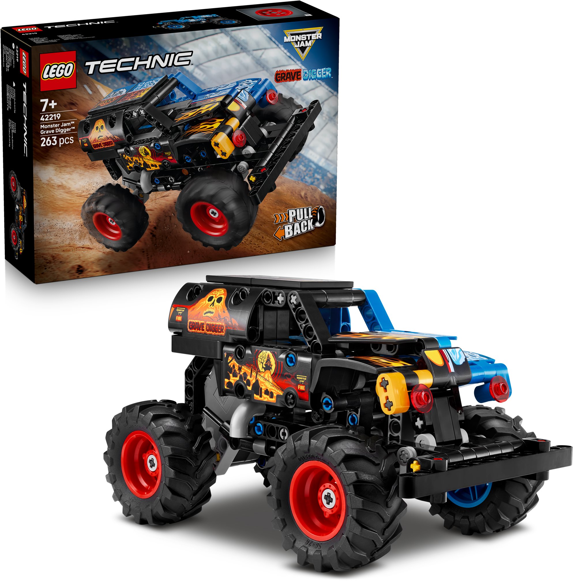 LEGO® Technic 42219 Monster Jam™ Grave Digger™ Oheň a ľad