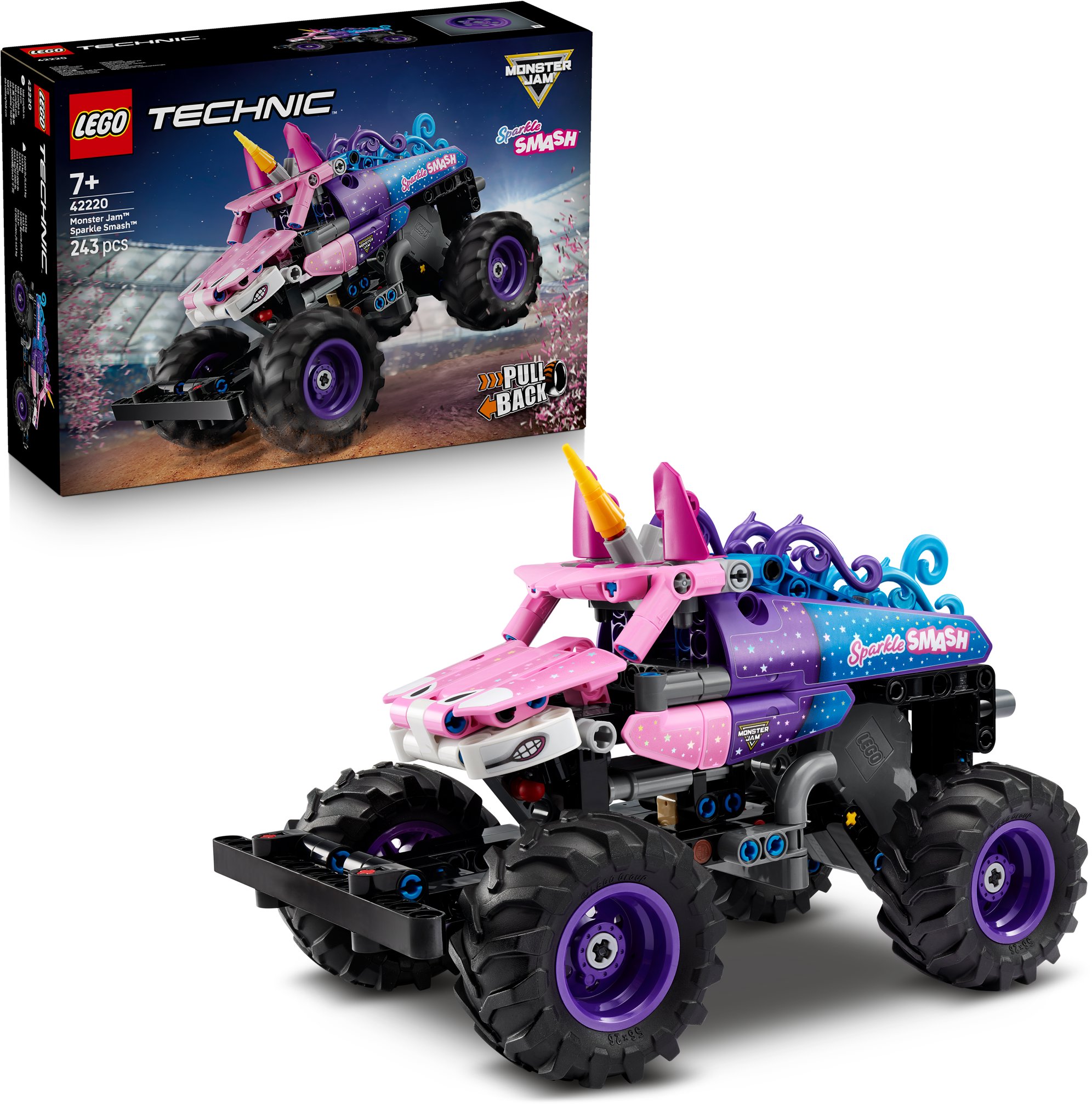 LEGO® Technic 42220 Monster Jam™ Sparkle Smash™ s naťahovacím motorom