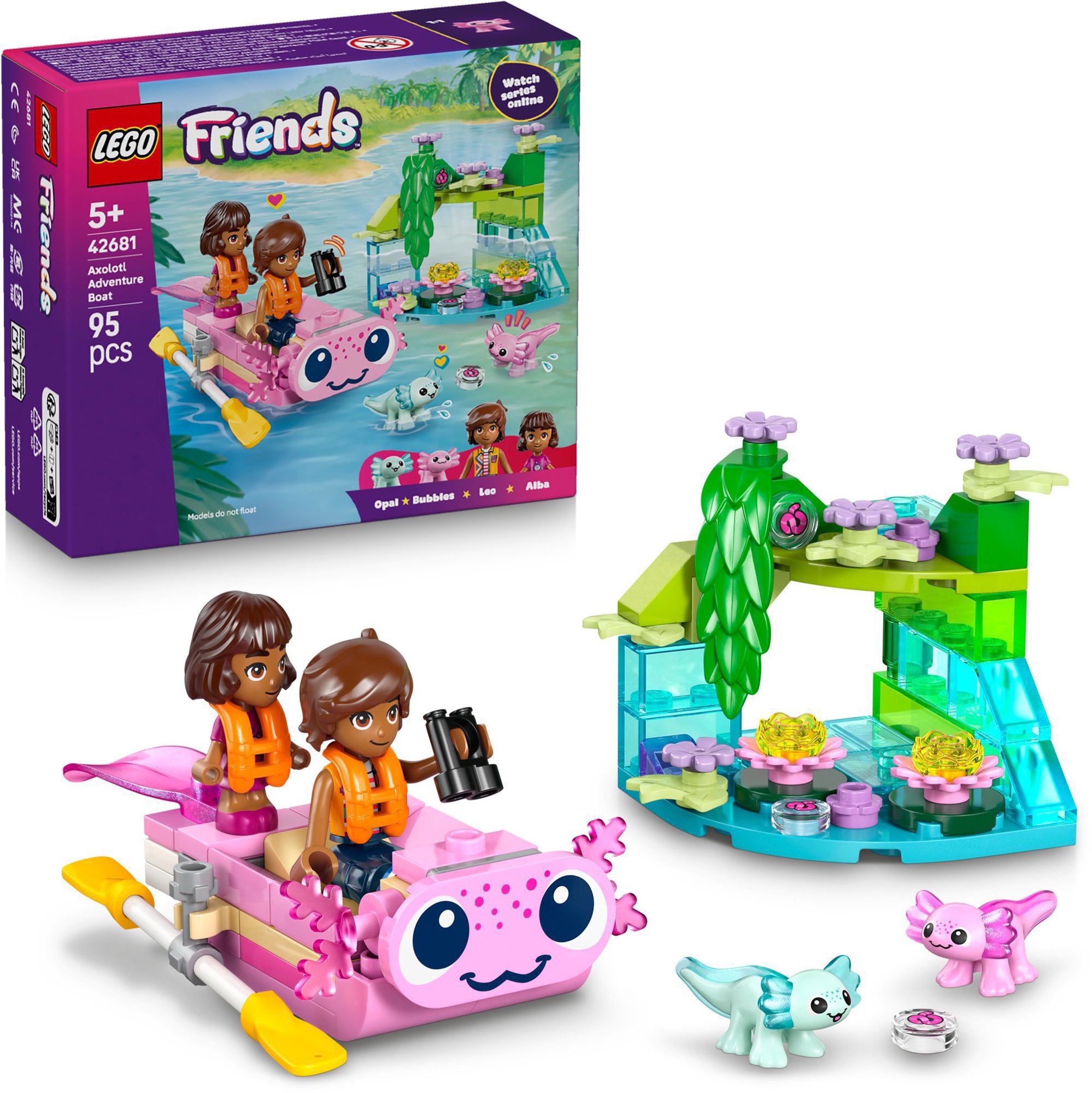 LEGO® Friends 42681 Dobrodružný čln s axolotlami