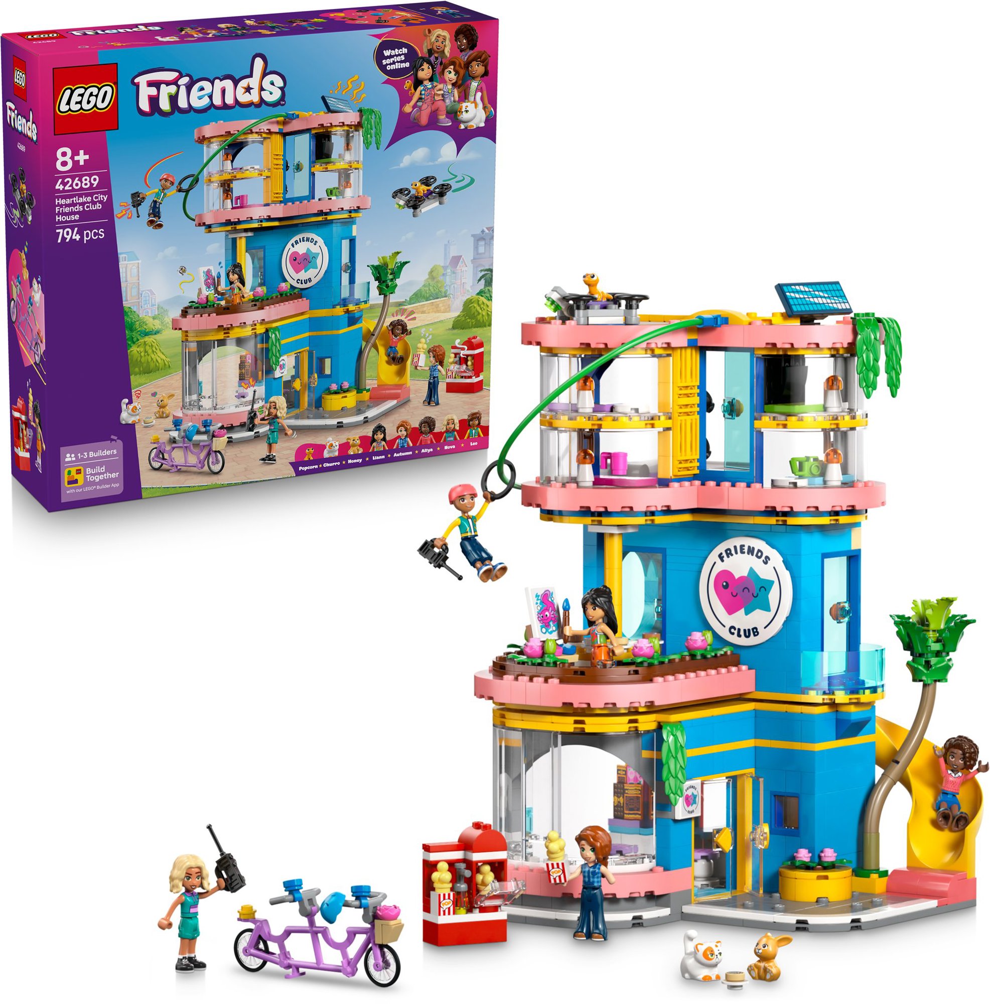 LEGO® Friends 42689 Klubovňa kamarátov v mestečku Heartlake