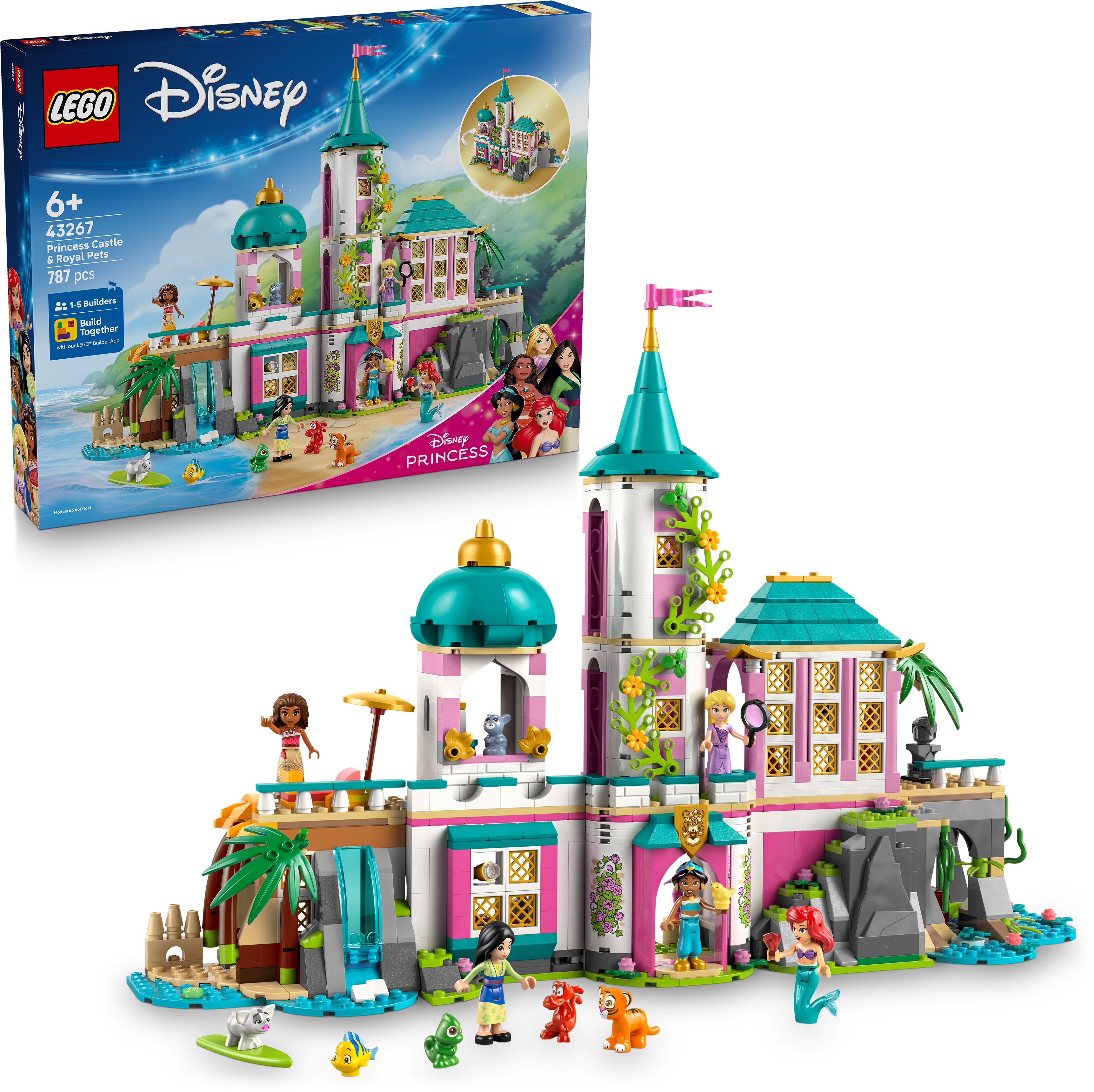 LEGO® │ Disney 43267 Hrad princezien a kráľovskí domáci miláčikovia
