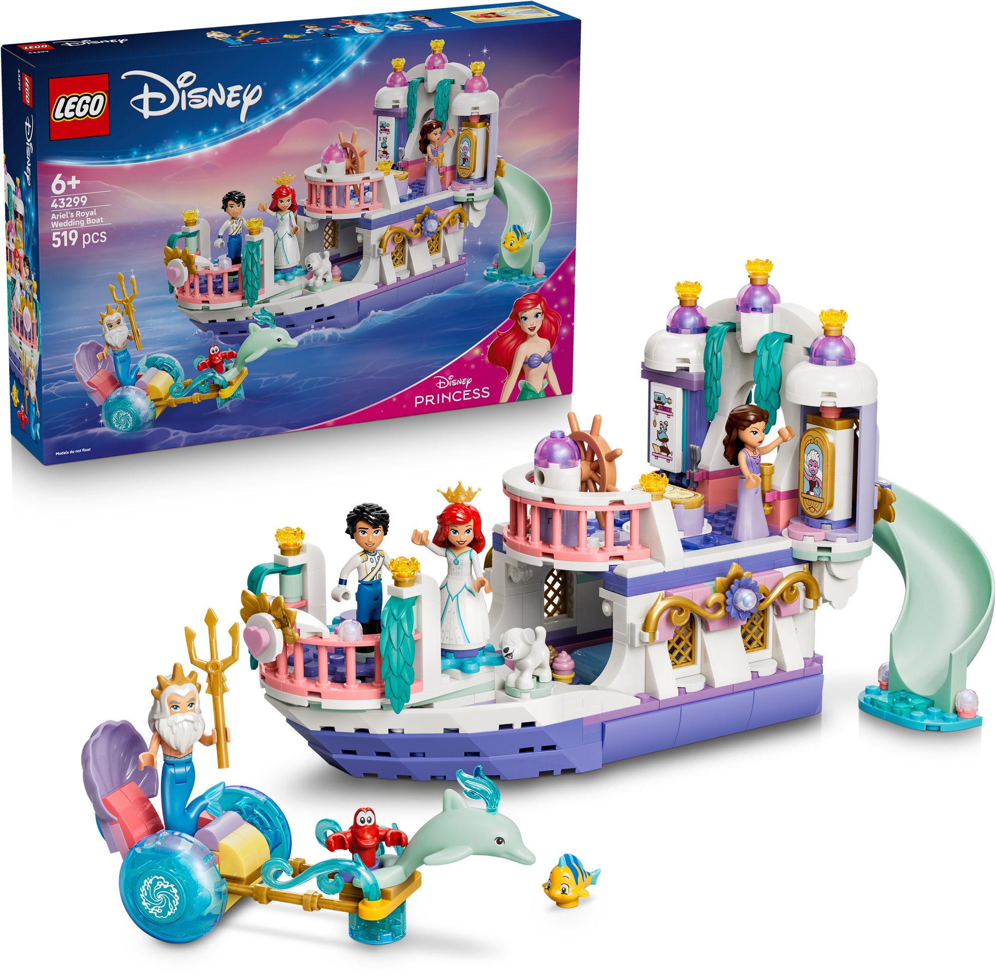LEGO® Disney Princess 43299 Arielina kráľovská svadobná loď
