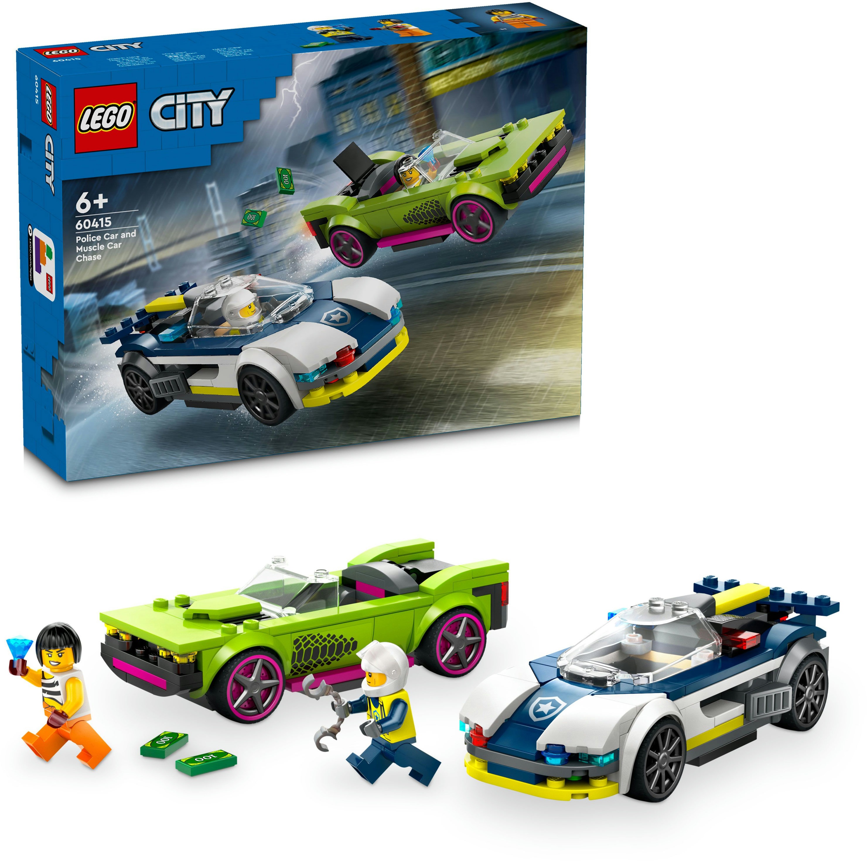 LEGO® City 60415 Naháňačka policajného auta a športiak