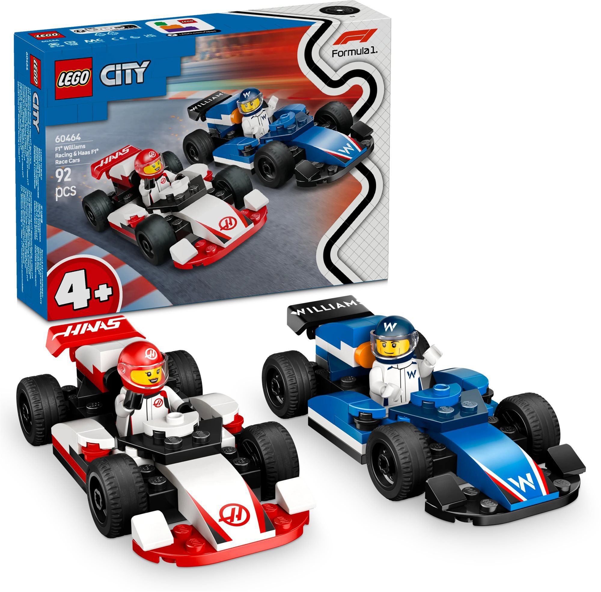 LEGO® City 60464 Pretekárske autá F1® Williams Racing a Haas F1®