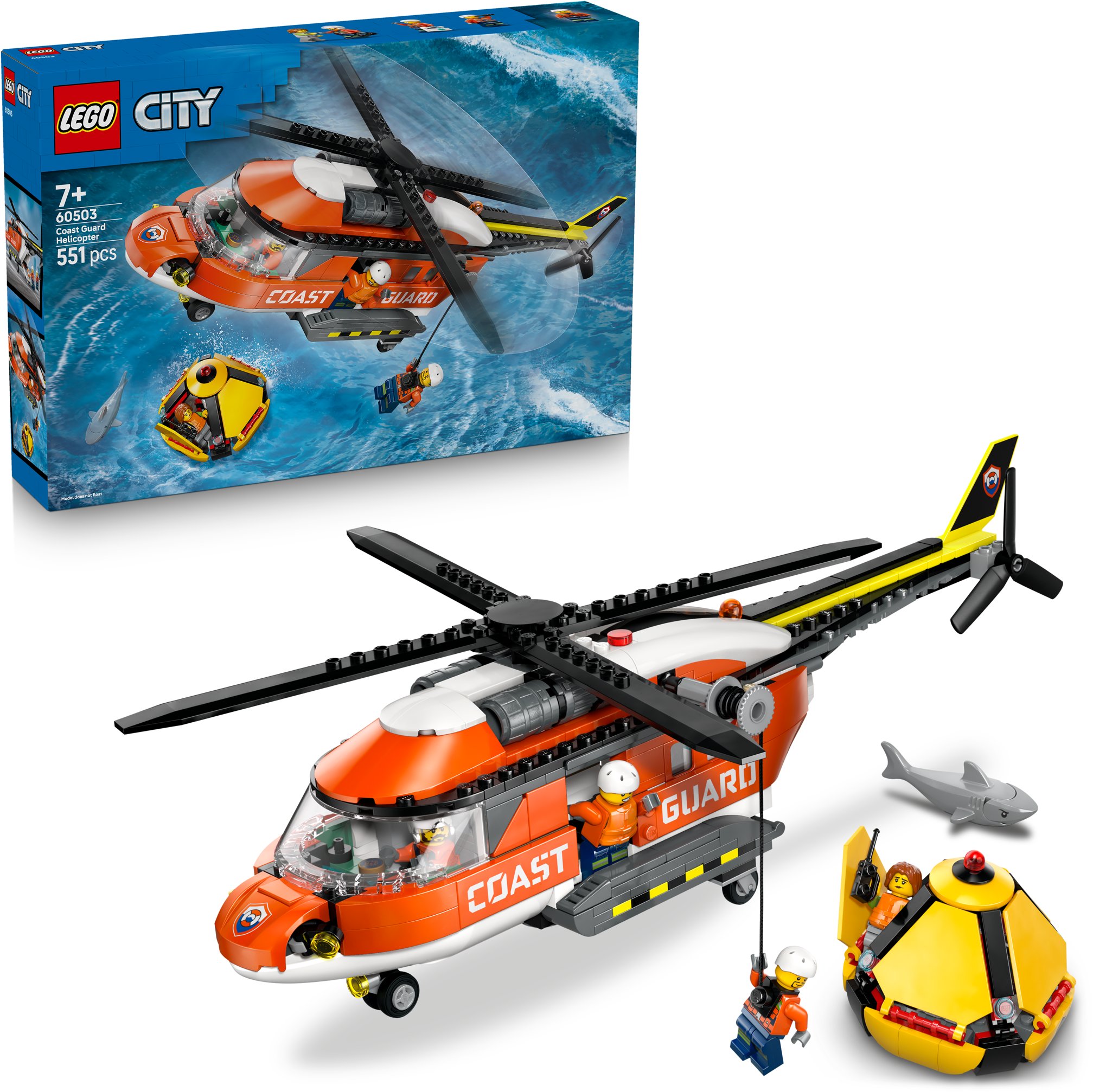 LEGO® City 60503 Helikoptéra pobrežnej hliadky