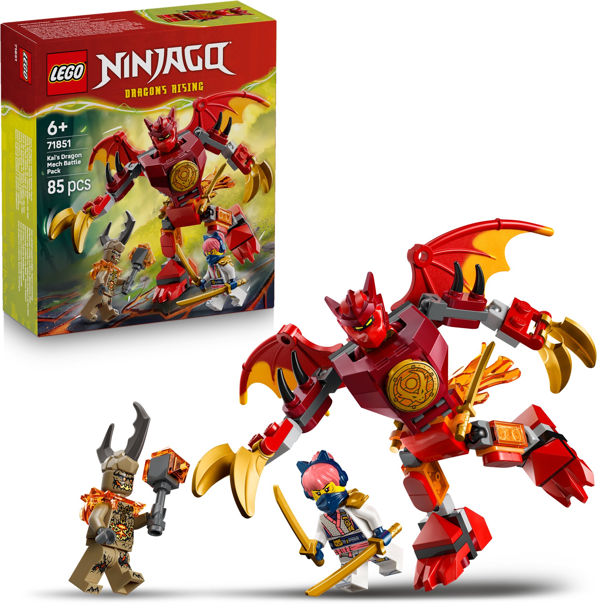 LEGO® NINJAGO® 71851 Kaiov bojový balíček s dračím oblekom