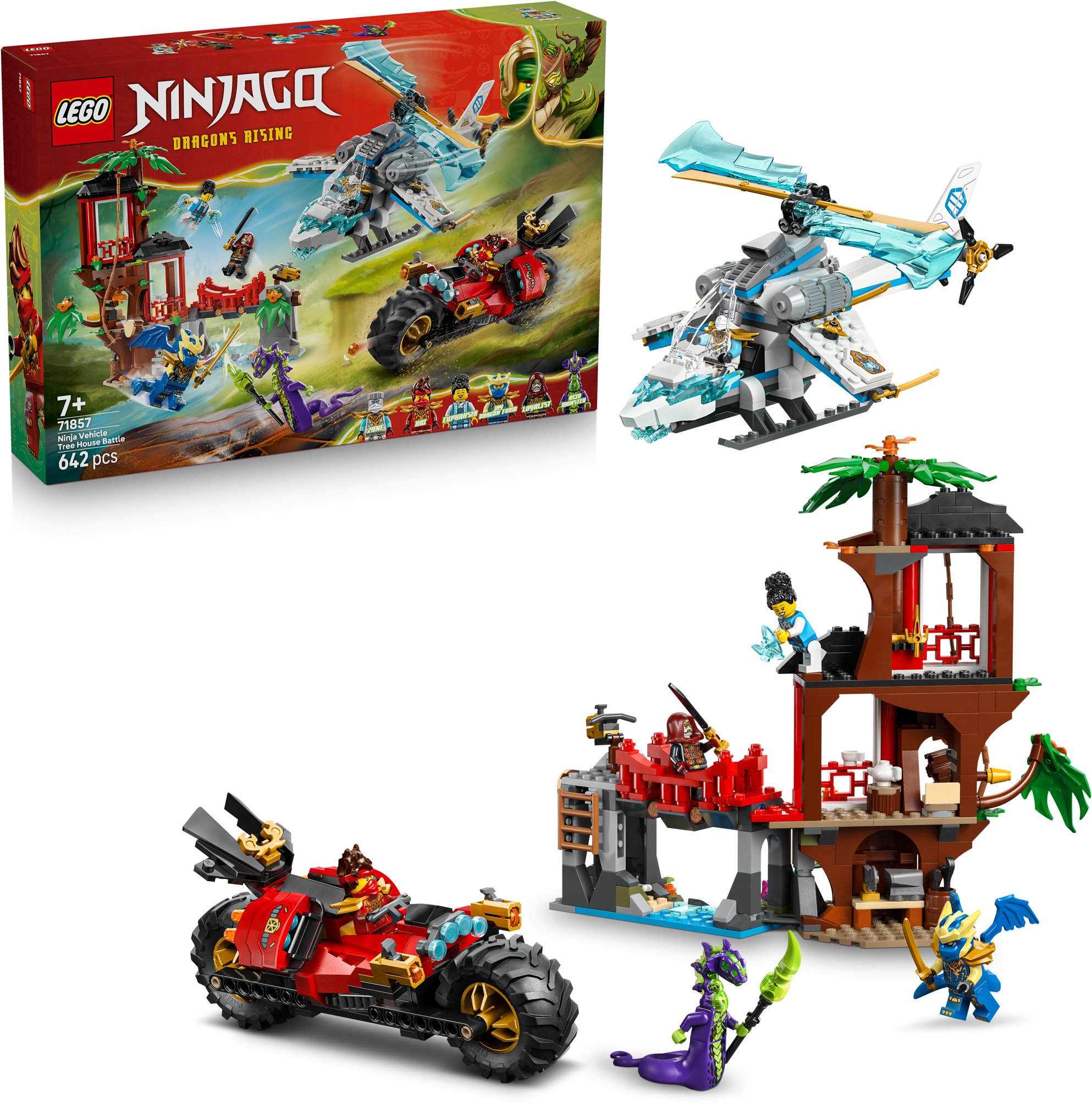 LEGO® NINJAGO® 71857 Súboj nindža vozidiel a domček na strome