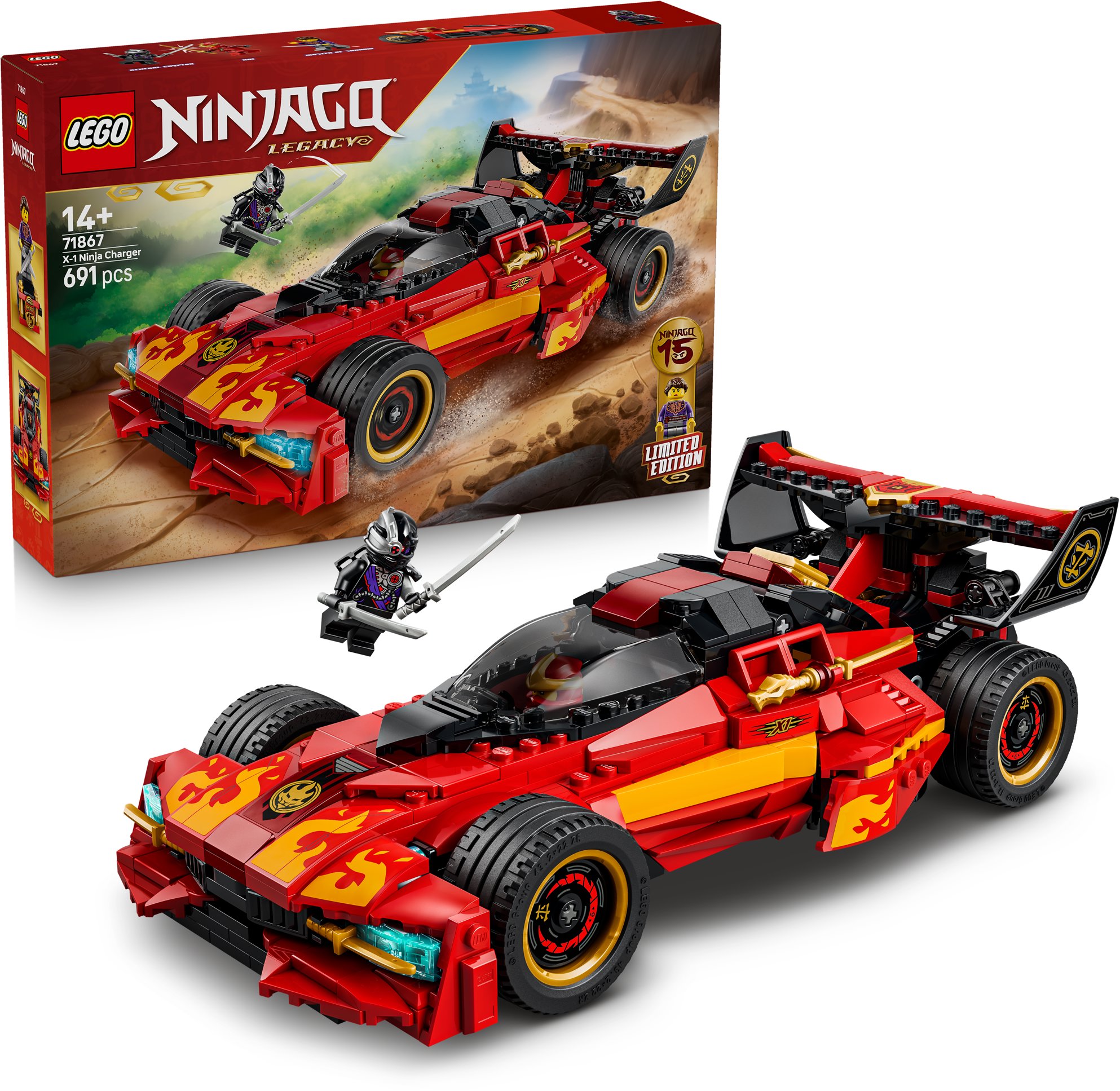 LEGO® NINJAGO® 71867 Kaiovo červené superauto: 15 rokov NINJAGO®