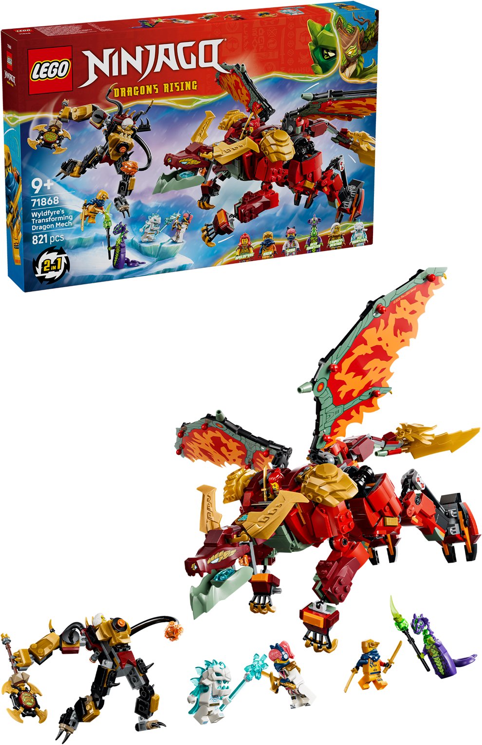 LEGO® NINJAGO® 71868 Wyldfyre a transformačný dračí oblek