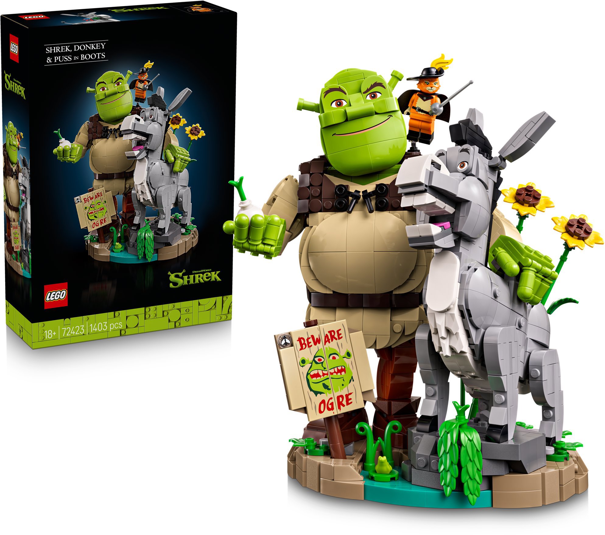 LEGO® Shrek 72423 Shrek, Oslík a Kocúr v čižmách