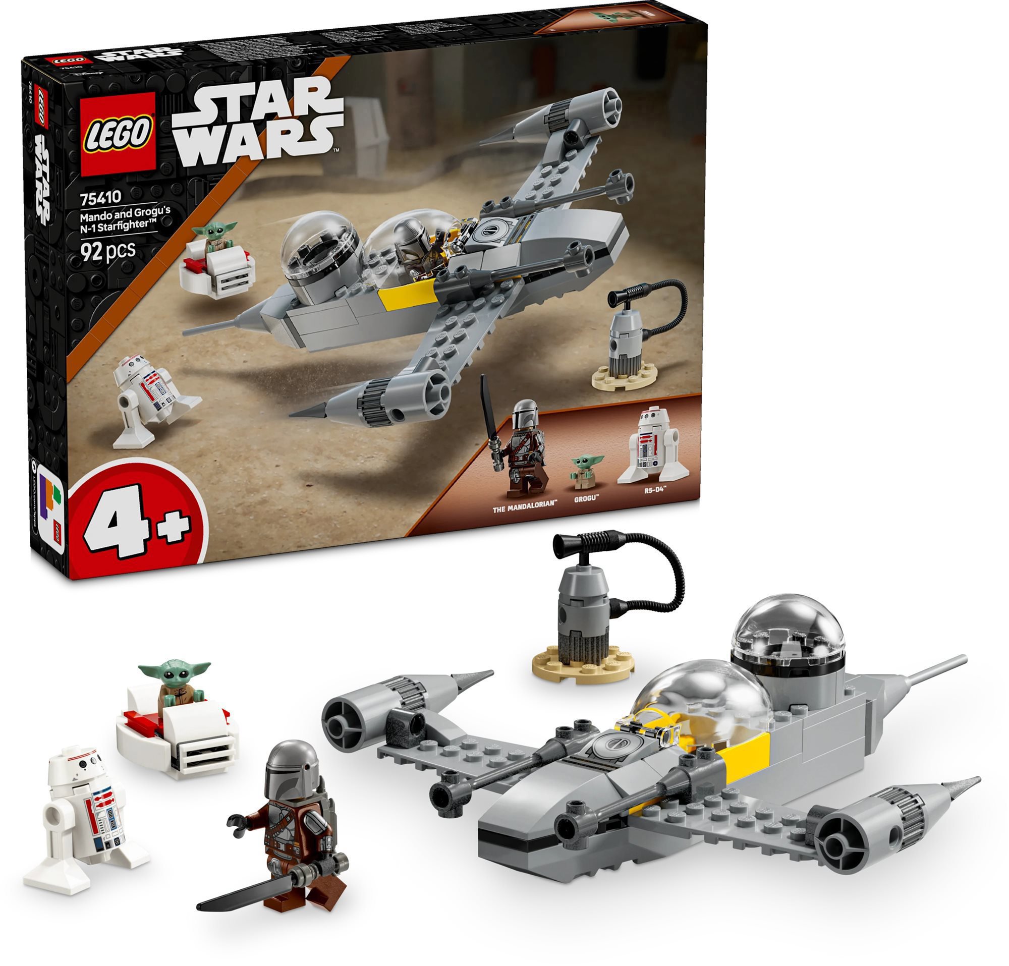 LEGO® Star Wars™ 75410 Mando, Grogu a stíhačka N-1 Starfighter™