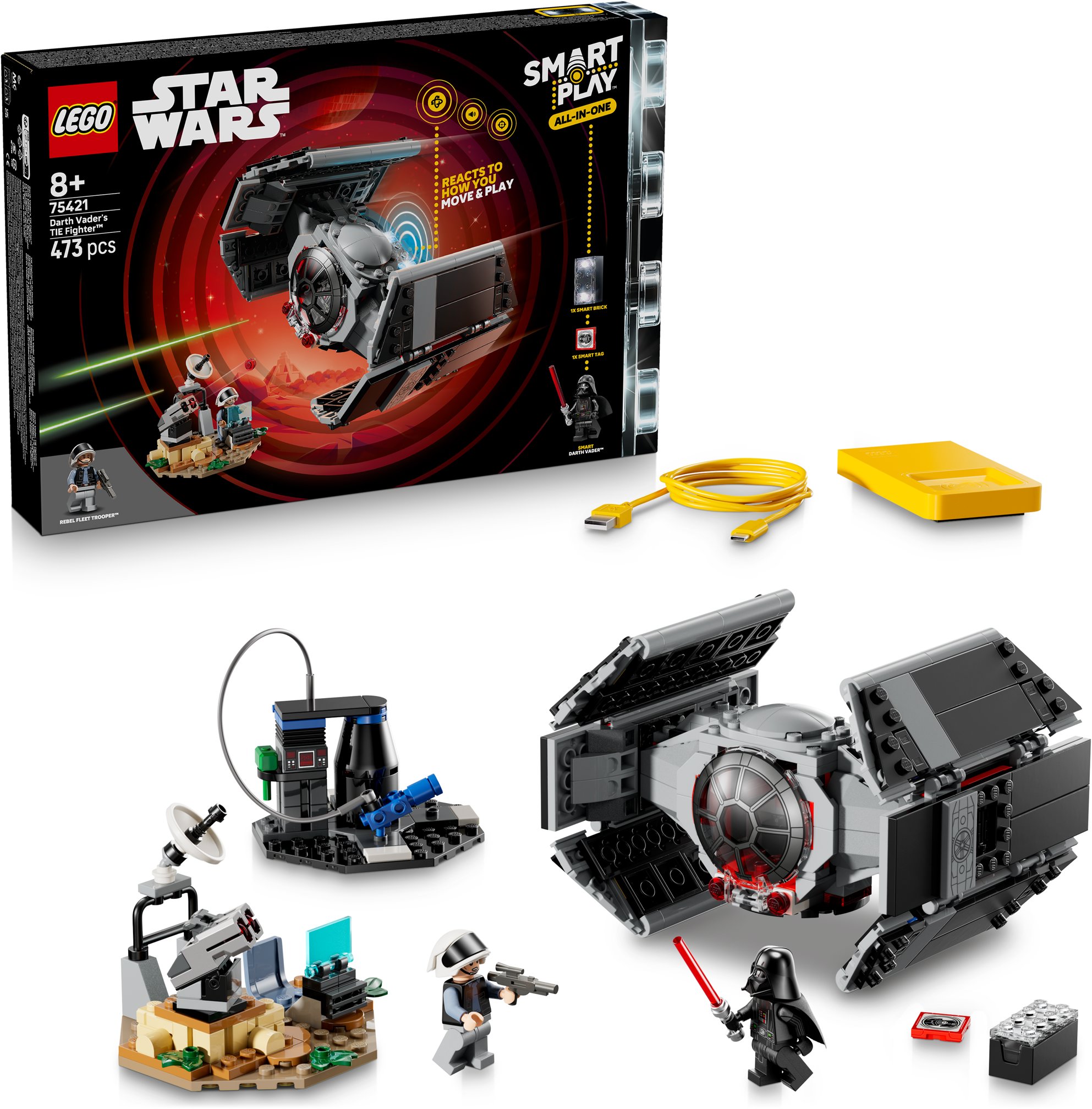 LEGO® Star Wars™ 75421 SMART Play™: Darth Vader a jeho stíhačka TIE