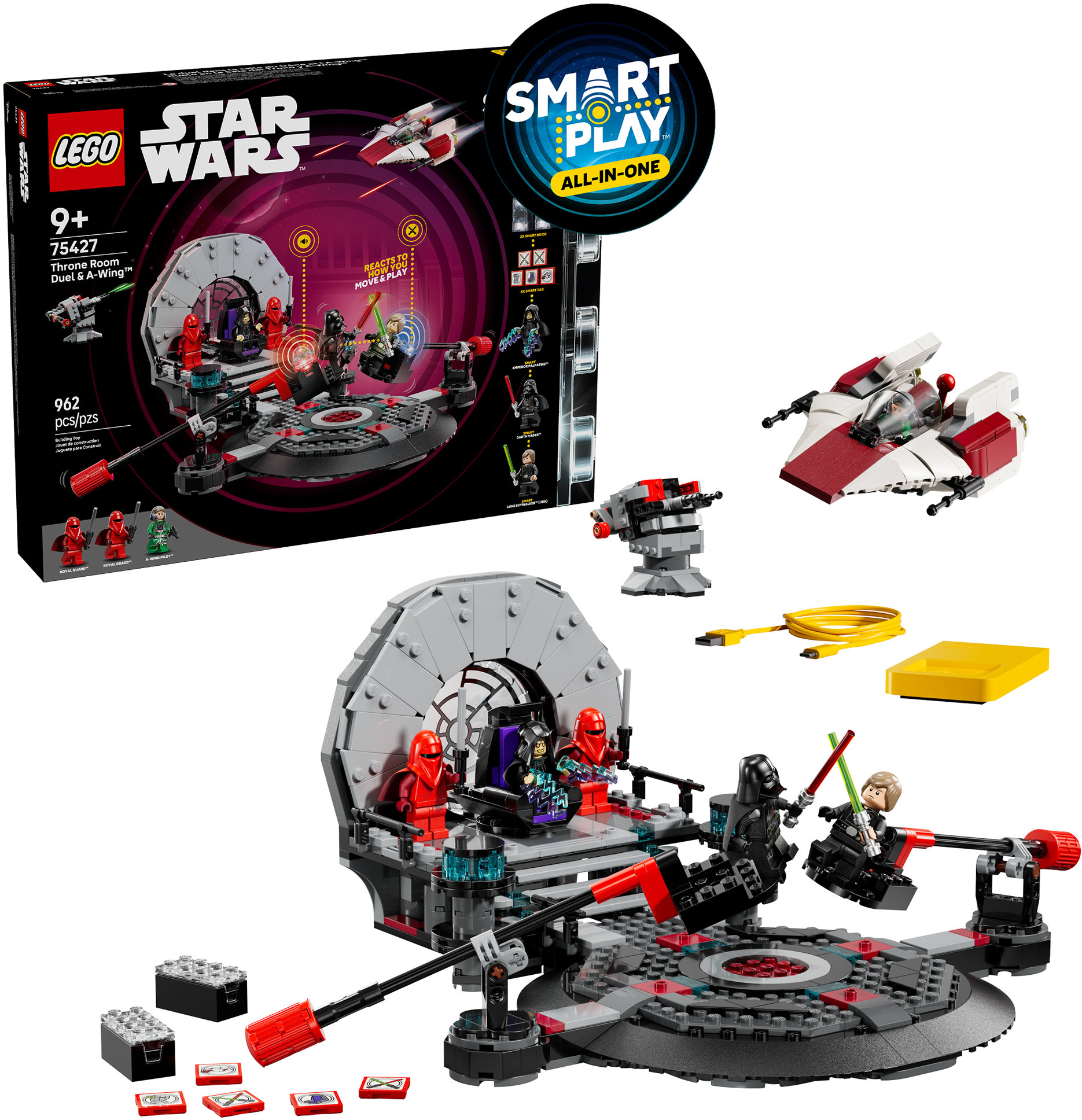 LEGO® Star Wars™ 75427 SMART Play™: Súboj v trónnej sieni a A-Wing™