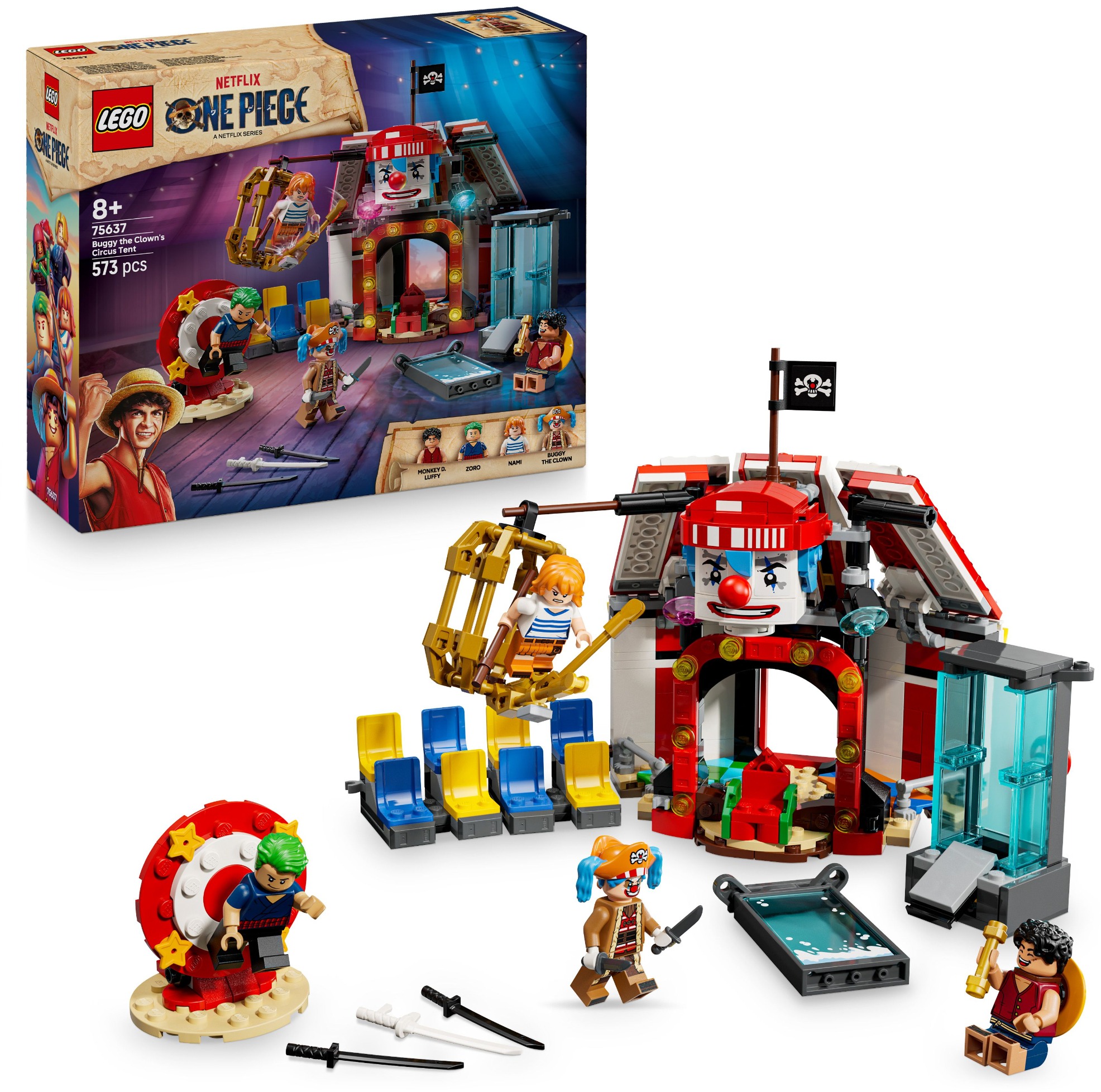 LEGO® ONE PIECE 75637 Klaun Buggy a jeho cirkusový stan