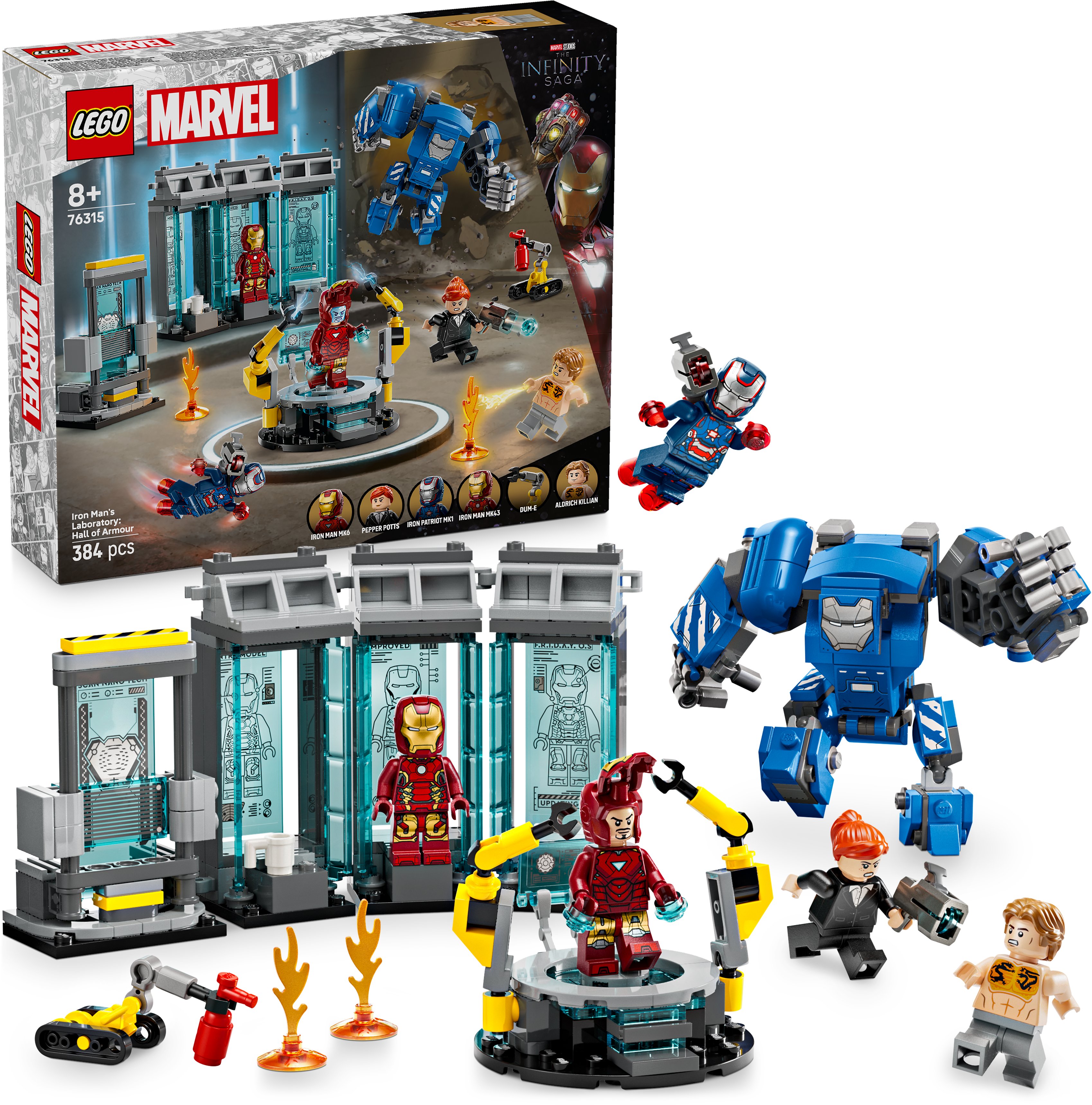 LEGO® Marvel 76315 Iron Man a jeho laboratórium: Sieň brnenia