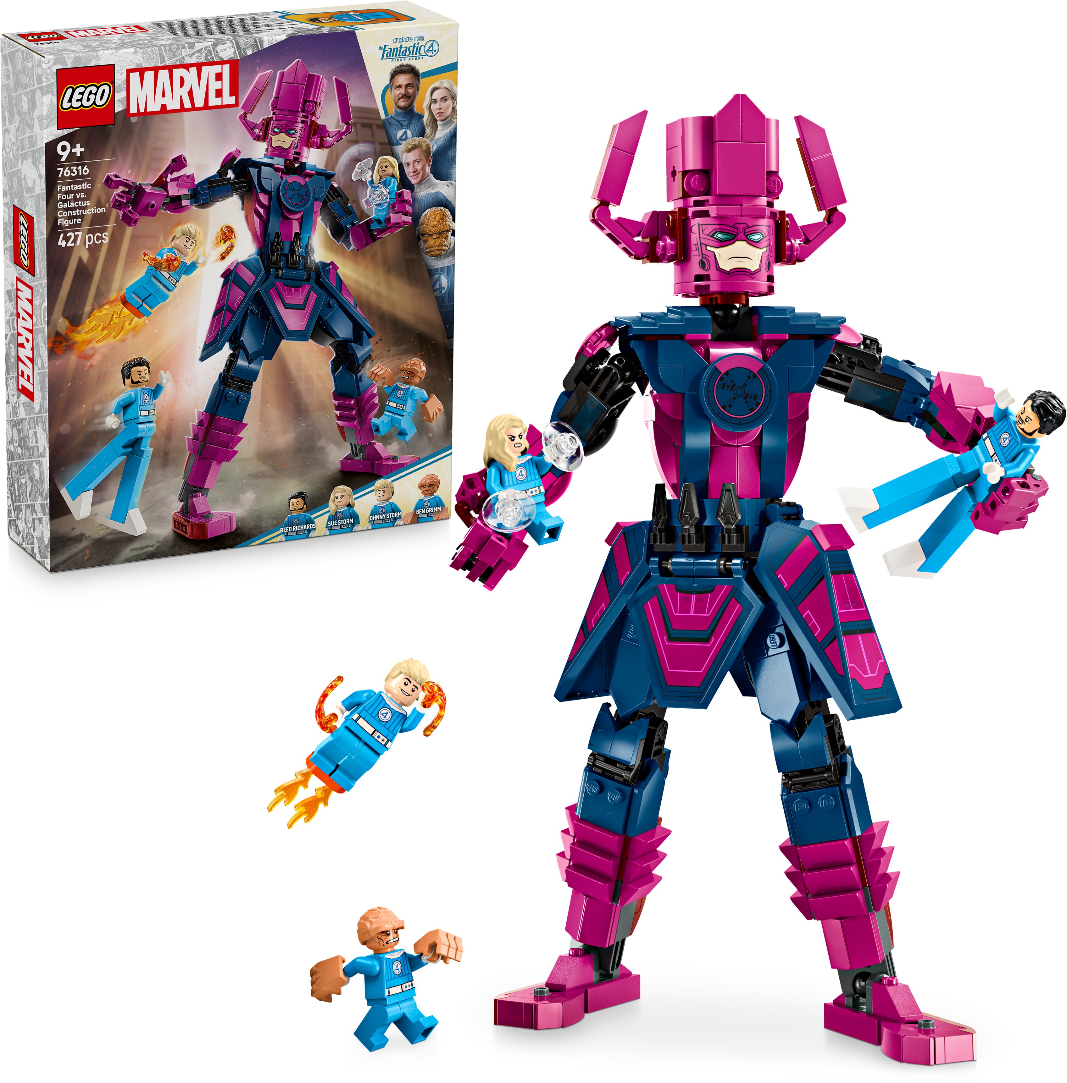 LEGO® ǀ Marvel 76316 Fantastická štvorka vs. zostaviteľná figúrka Galactusa