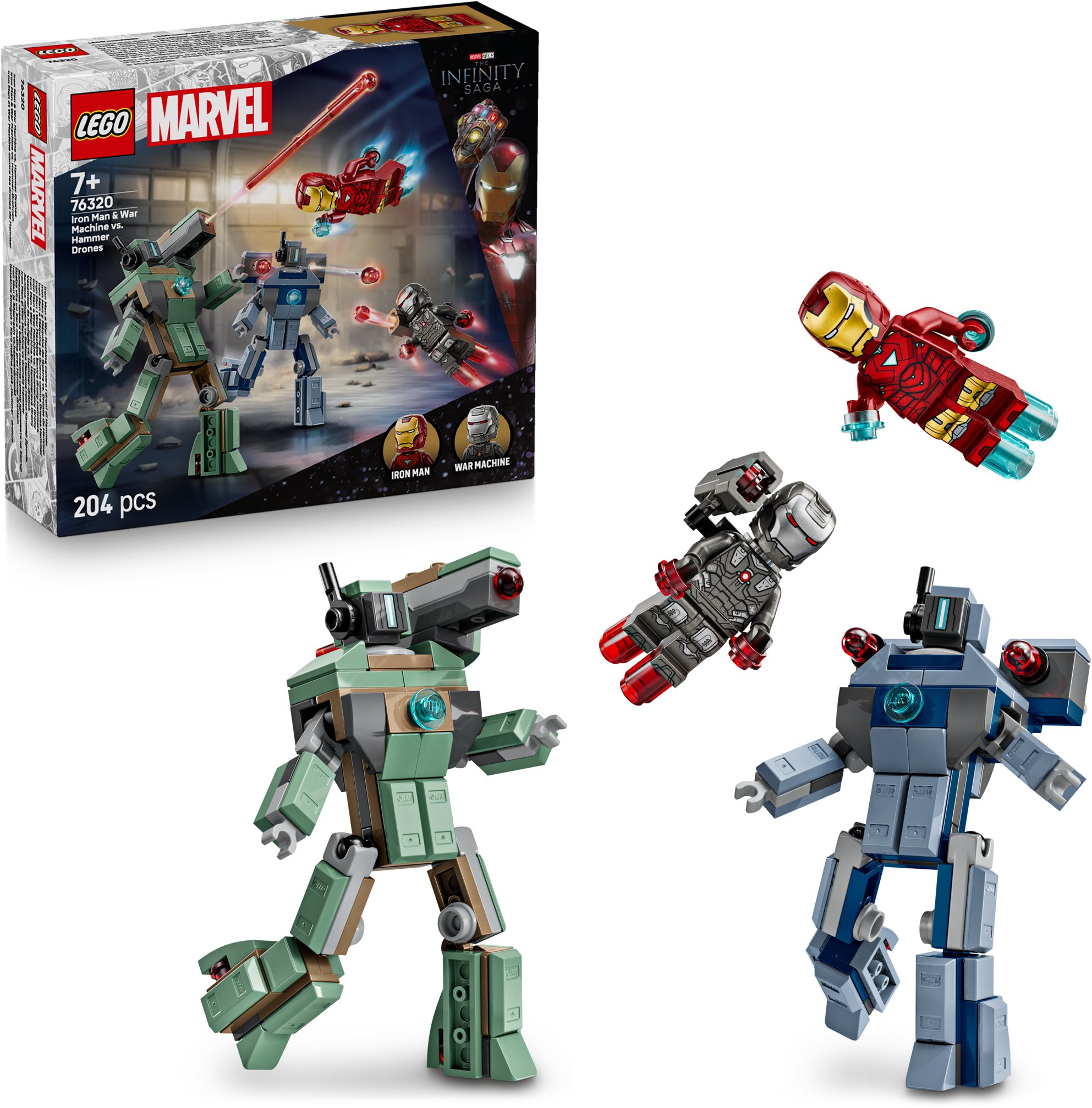 LEGO® ǀ Marvel 76320 Iron Man a War Machine vs. Hammerove Drony