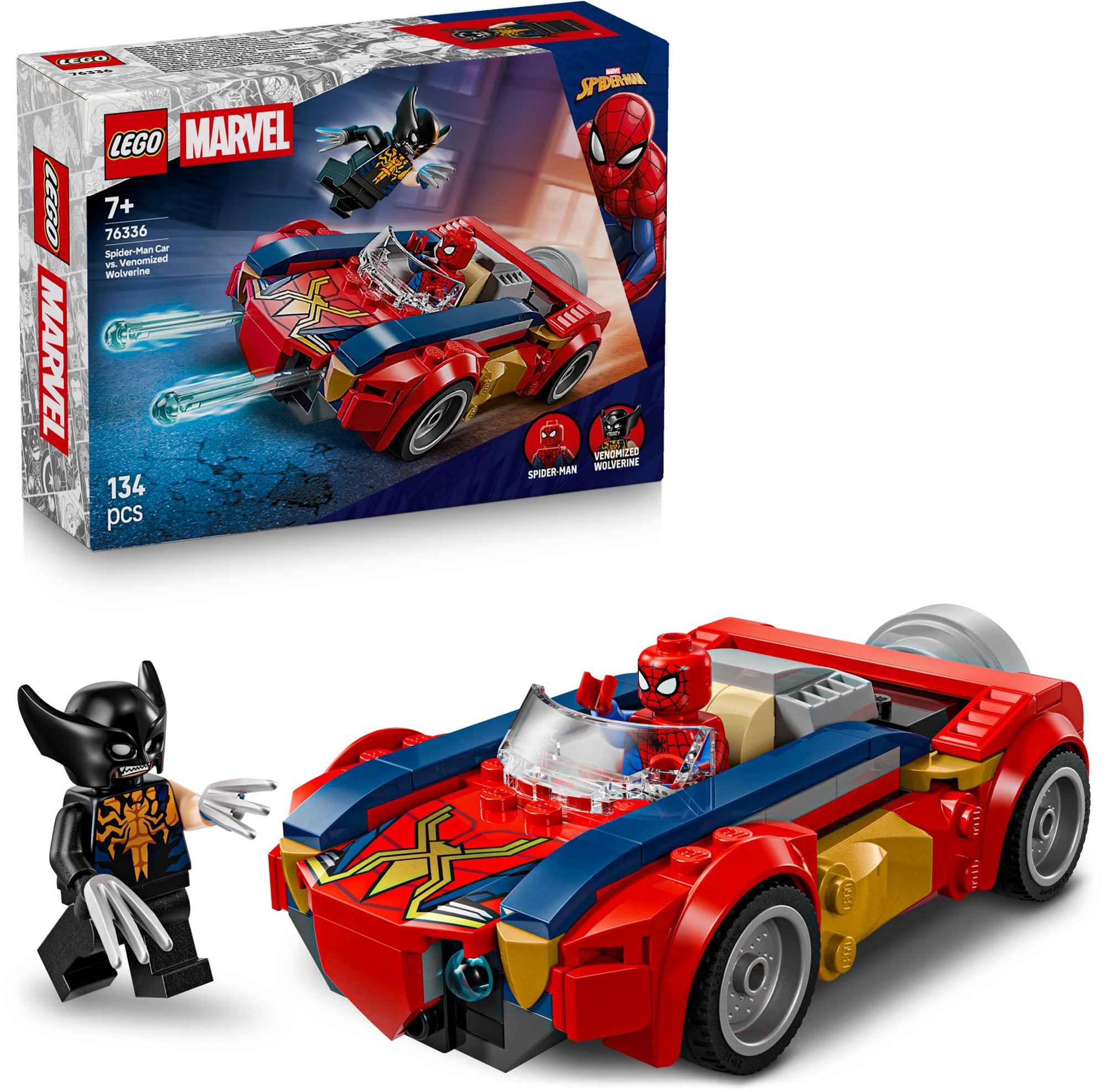 LEGO® | Marvel 76336 Spider-Man a auto vs. venomizovaný Wolverine
