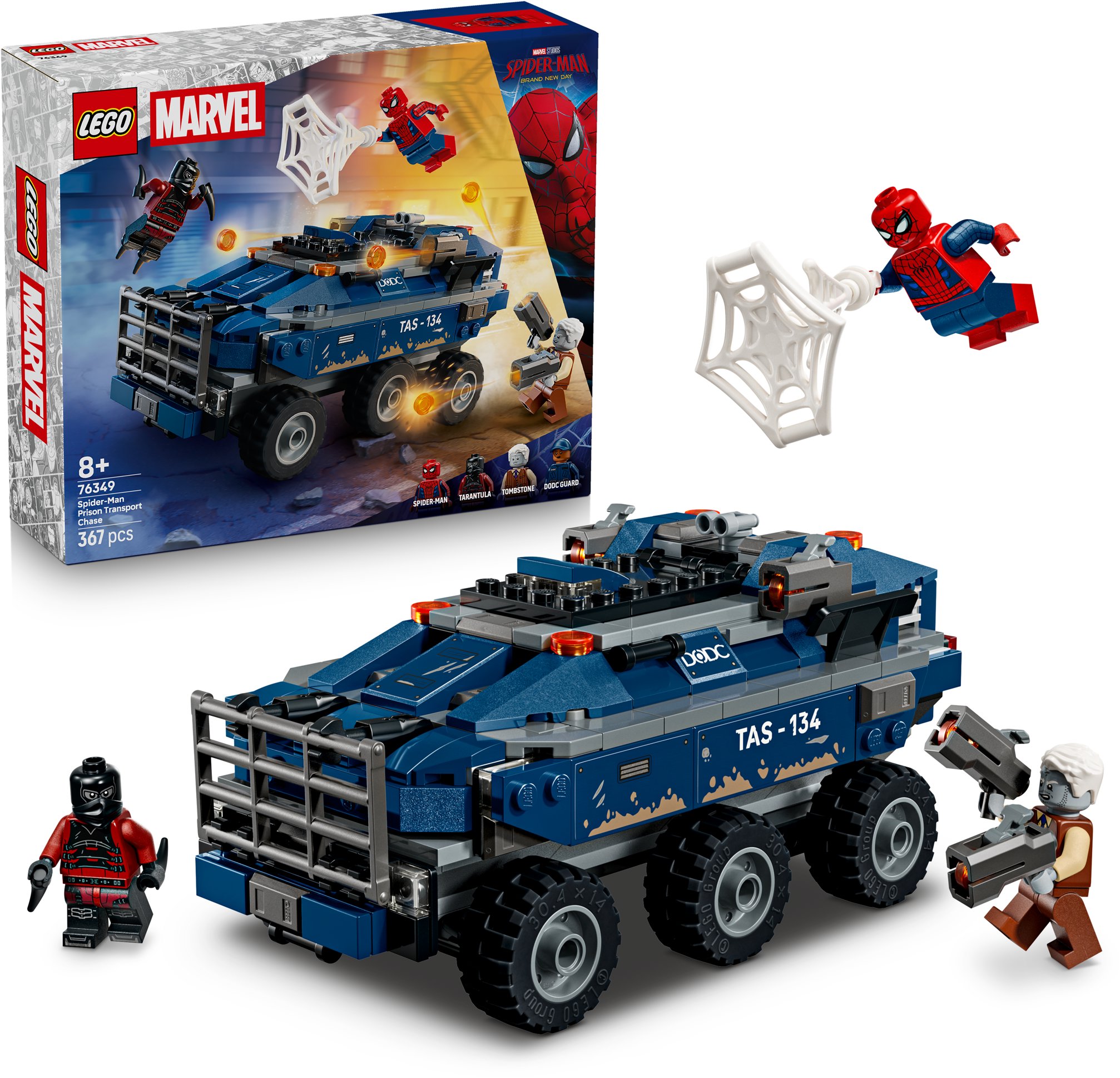LEGO® ǀ Marvel 76349 Spider-Man a naháňačka väzenského transportéru