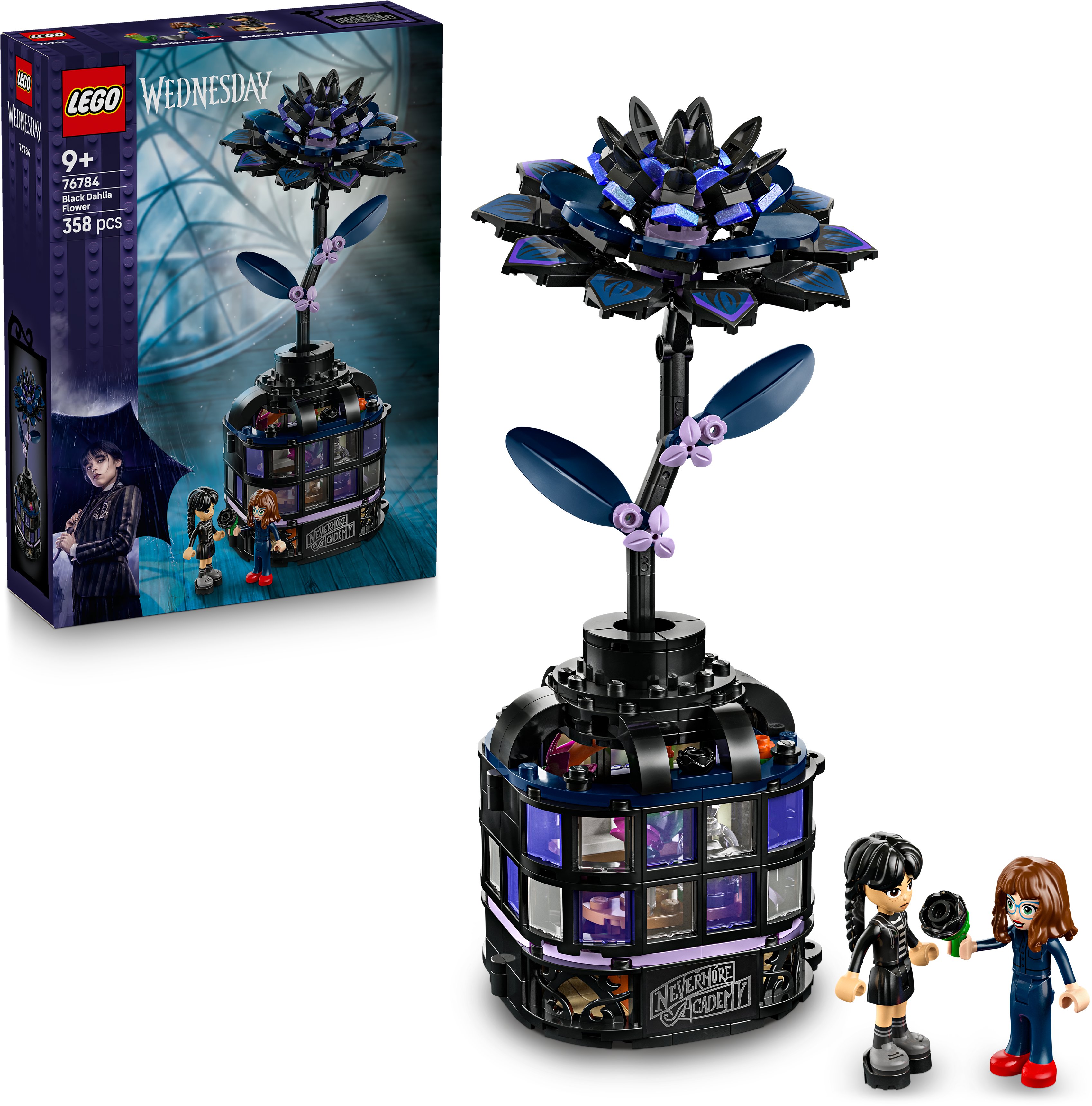 LEGO® Wednesday 76784 Čierna georgína