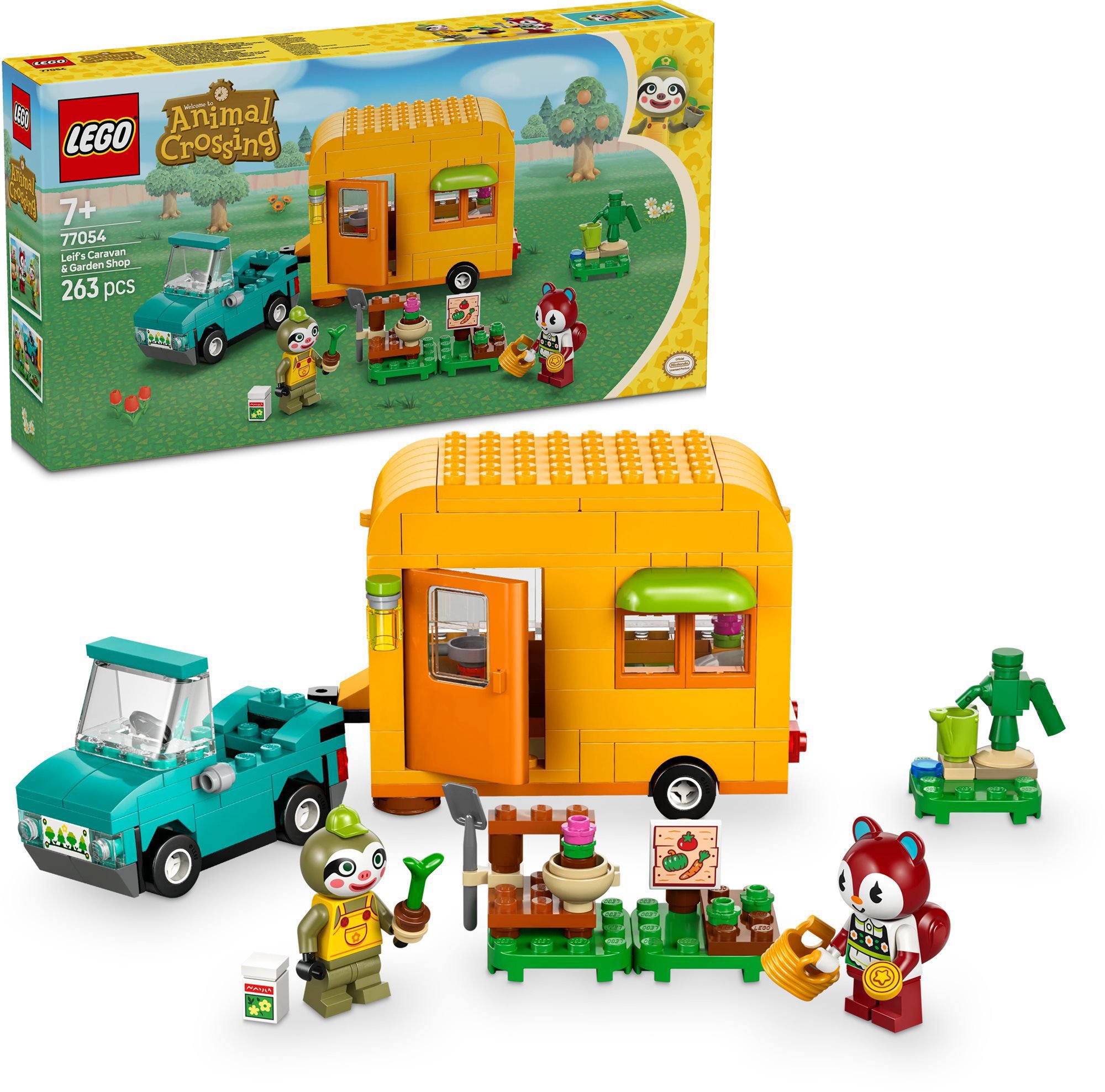 LEGO® Animal Crossing™ 77054 Leif, karavan a záhradkársky obchod